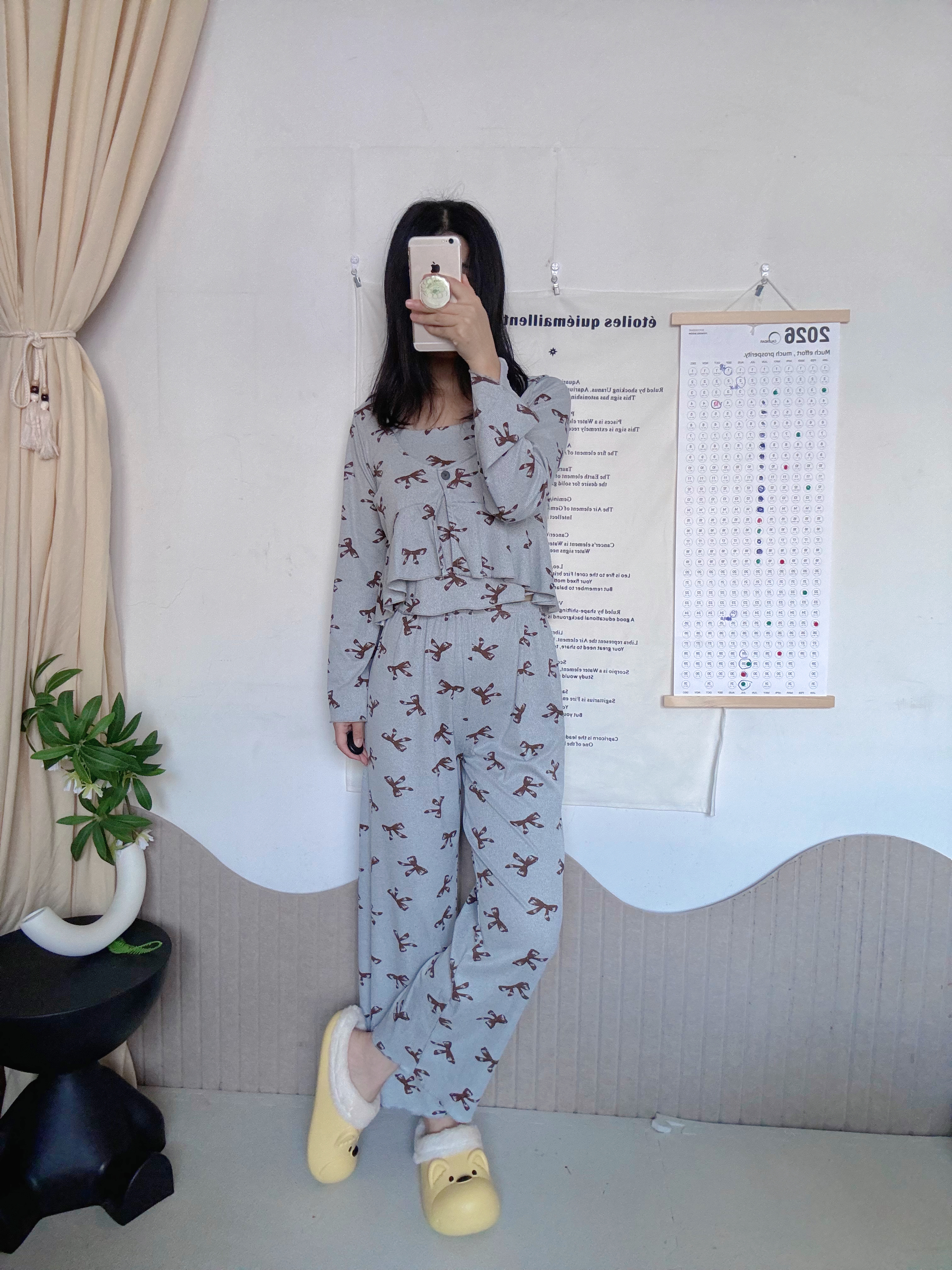朴西冬季防水西高地小狗可爱卡通棉拖鞋女 黄色40-41 实拍图