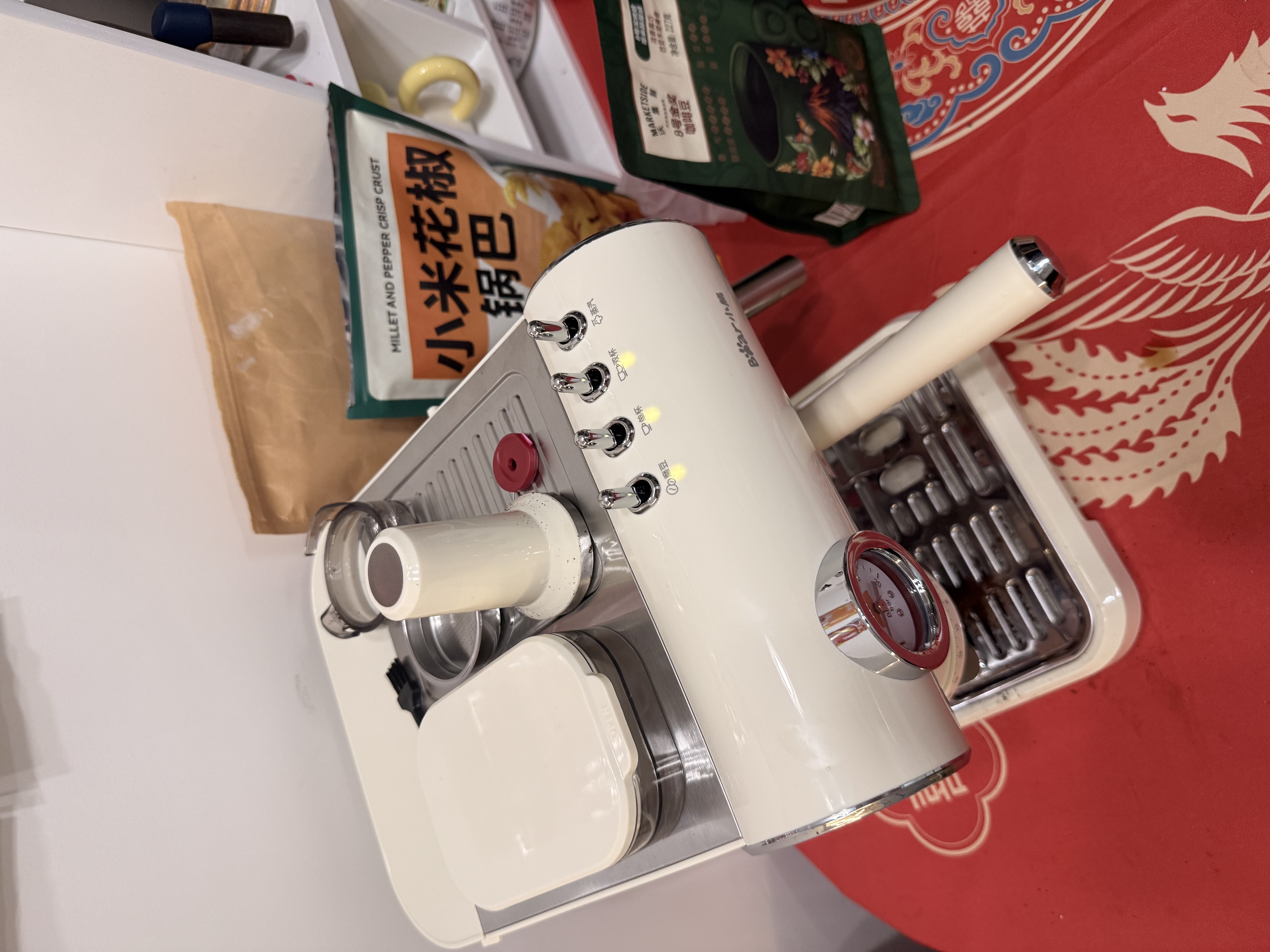 小熊（Bear）小白咖Plus 咖啡机 意式半自动家用冷热双萃咖啡机 萃取研磨一体机 现磨咖啡豆 L15C7 实拍图