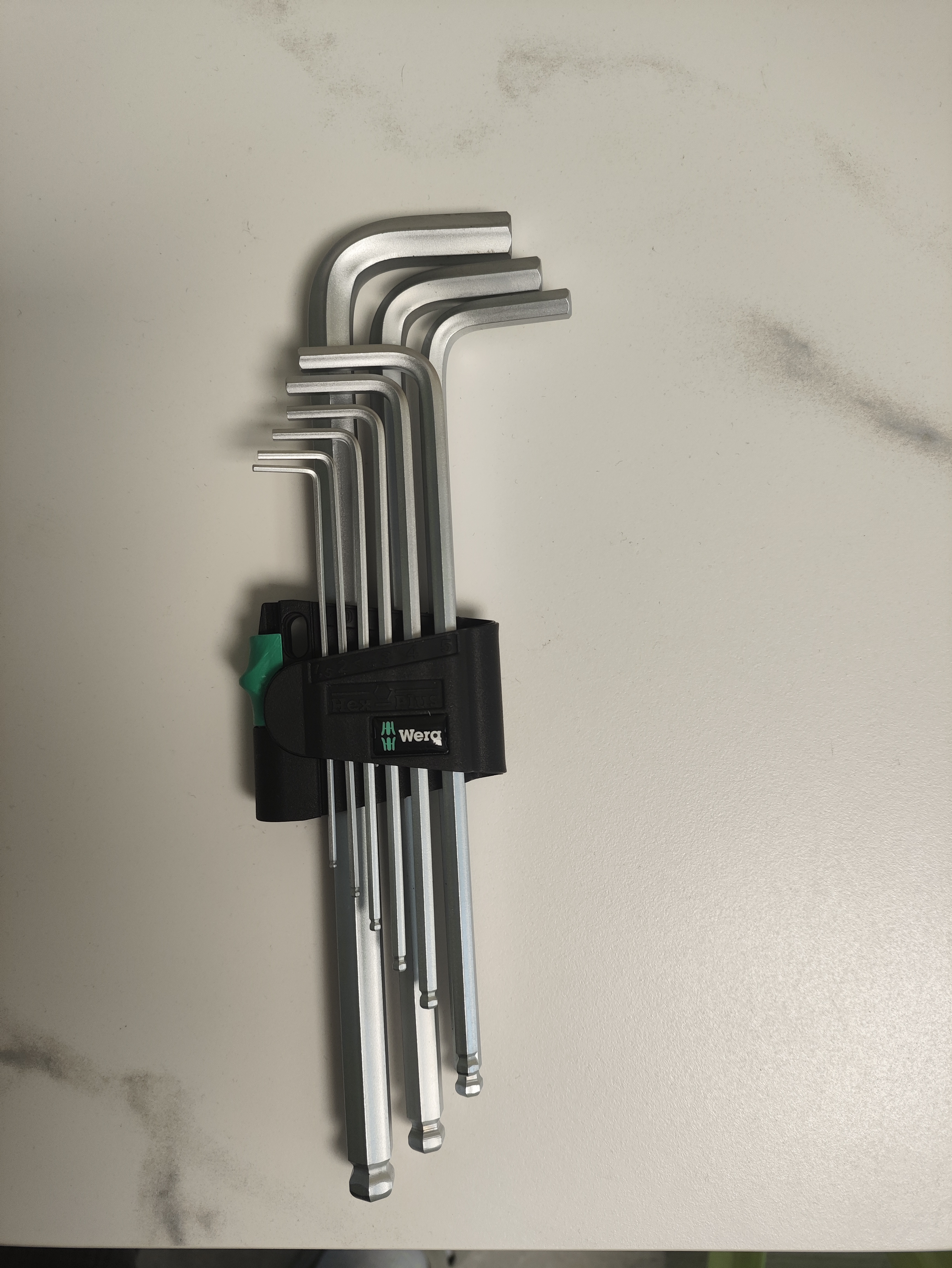 维拉（WERA）内六角扳手套装加长进口球头平头梅花短款扳手德国自行车维修工具 950镀铬内六角【9件】05022087001 实拍图