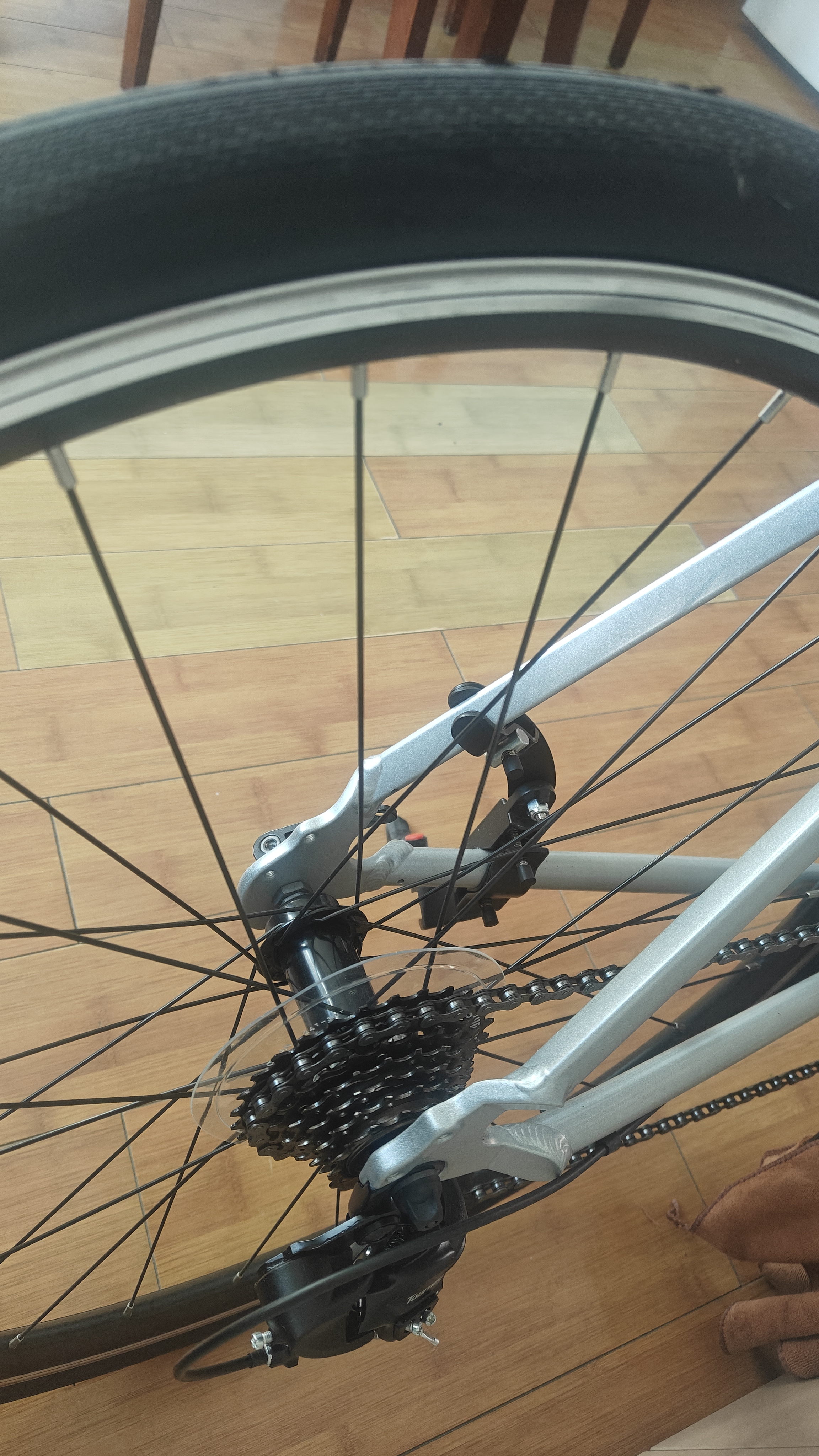 迪卡侬26款RC100v3新款公路自行车弯把铝合金通勤车锌灰色S-5877916 实拍图
