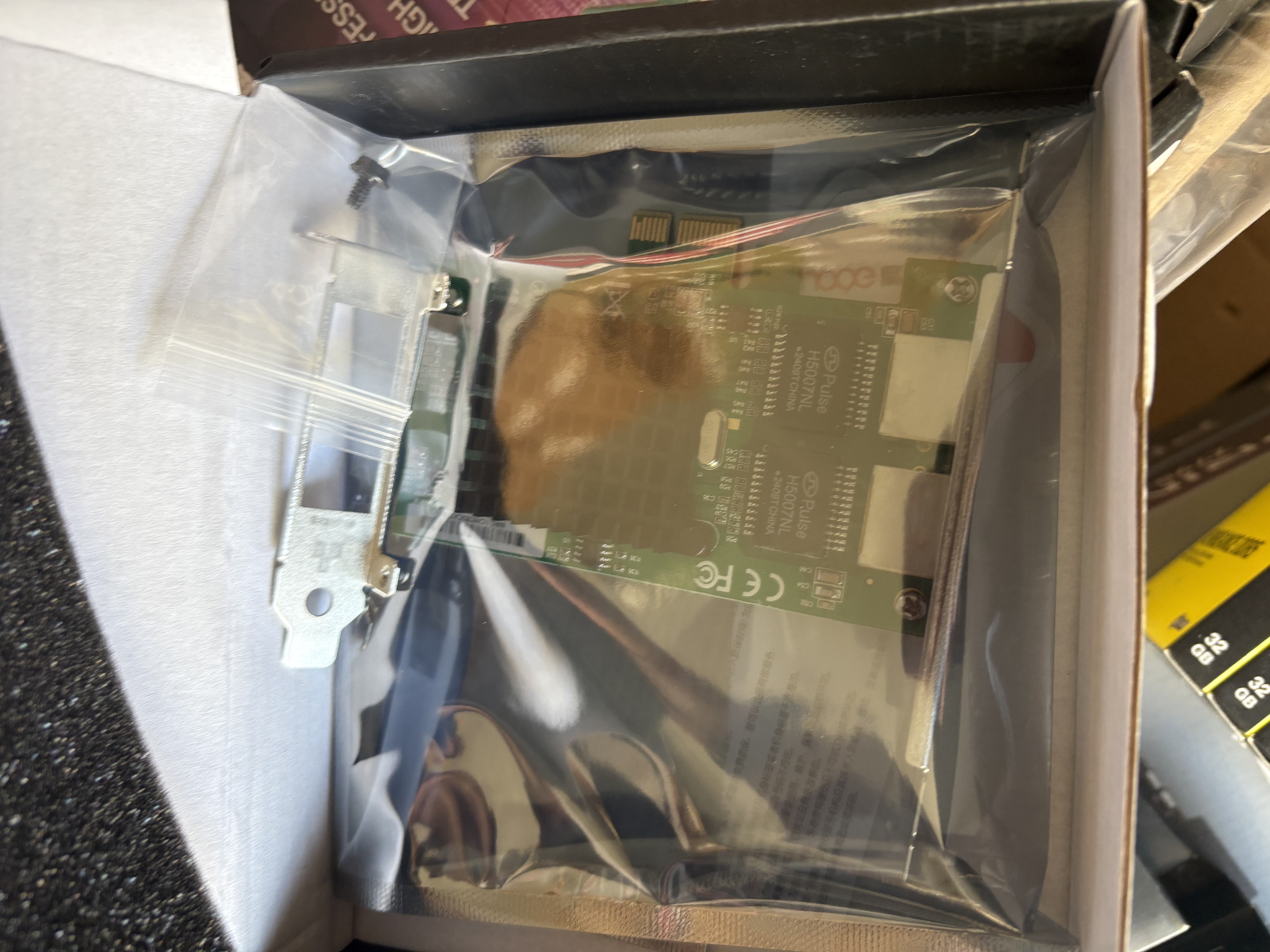 魔羯（MOGE）intel82576芯片 台式机内置网卡PCIE千兆双口网卡服务器工业相机采集卡双口软路由ROS汇聚 MC2254 实拍图