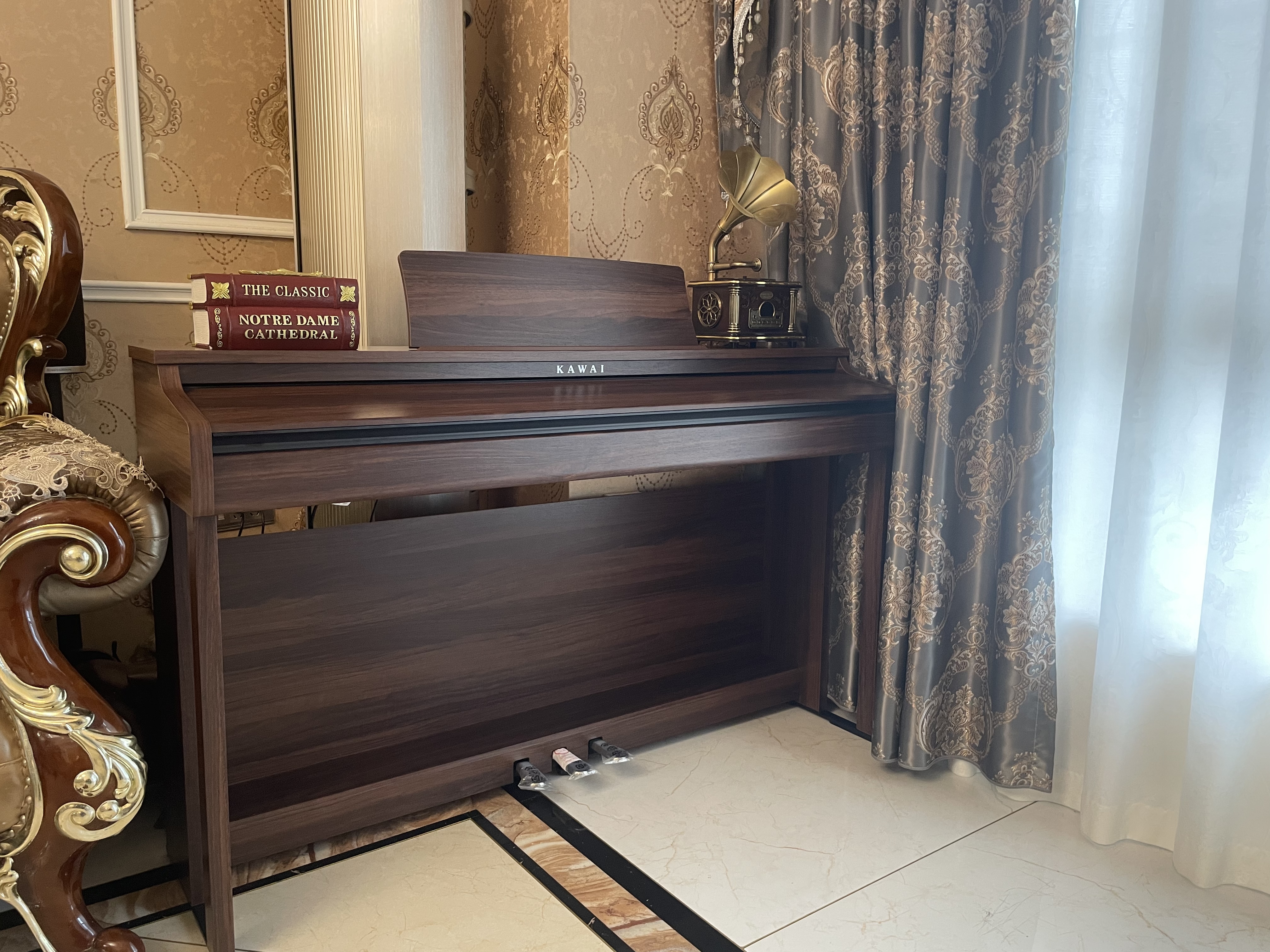 卡瓦依（KAWAI）【独家新品】CX302电钢琴胡桃木色88键重锤卡哇伊考级演奏进阶 实拍图