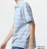 优衣库快干POLO衫/短袖/条纹男装女装合作款/T恤485565 63 天蓝色 M 实拍图