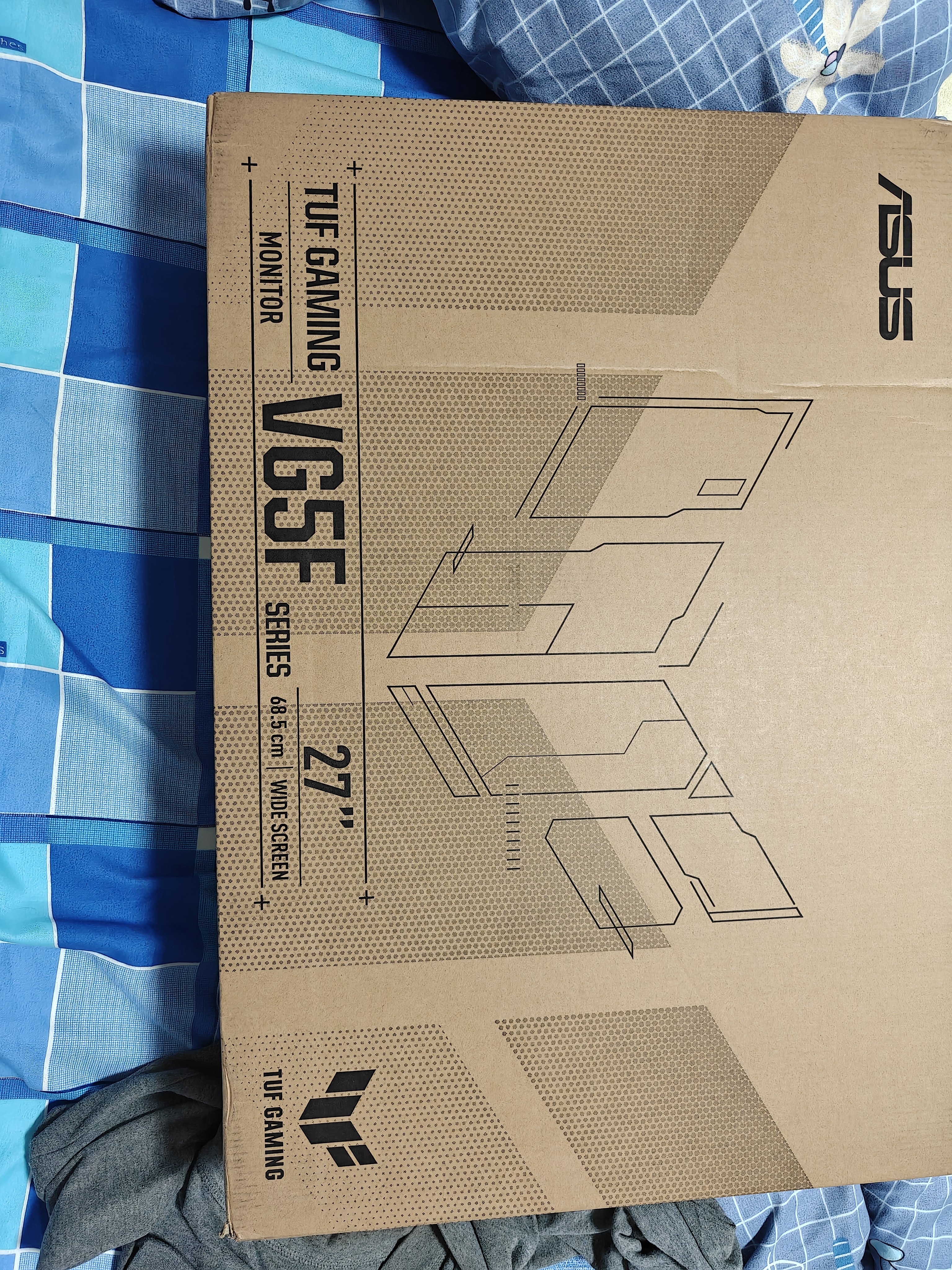 华硕VG27AQ5F 27英寸显示器2K 200Hz显示器超频220Hz FastIPS  HDR10 FreeSync无撕裂 0.3ms响应HDR10 实拍图