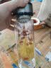 双层隔热玻璃杯耐高温水杯玻璃杯子双层高硼硅玻璃杯旅行装备 钢本色450ml 实拍图