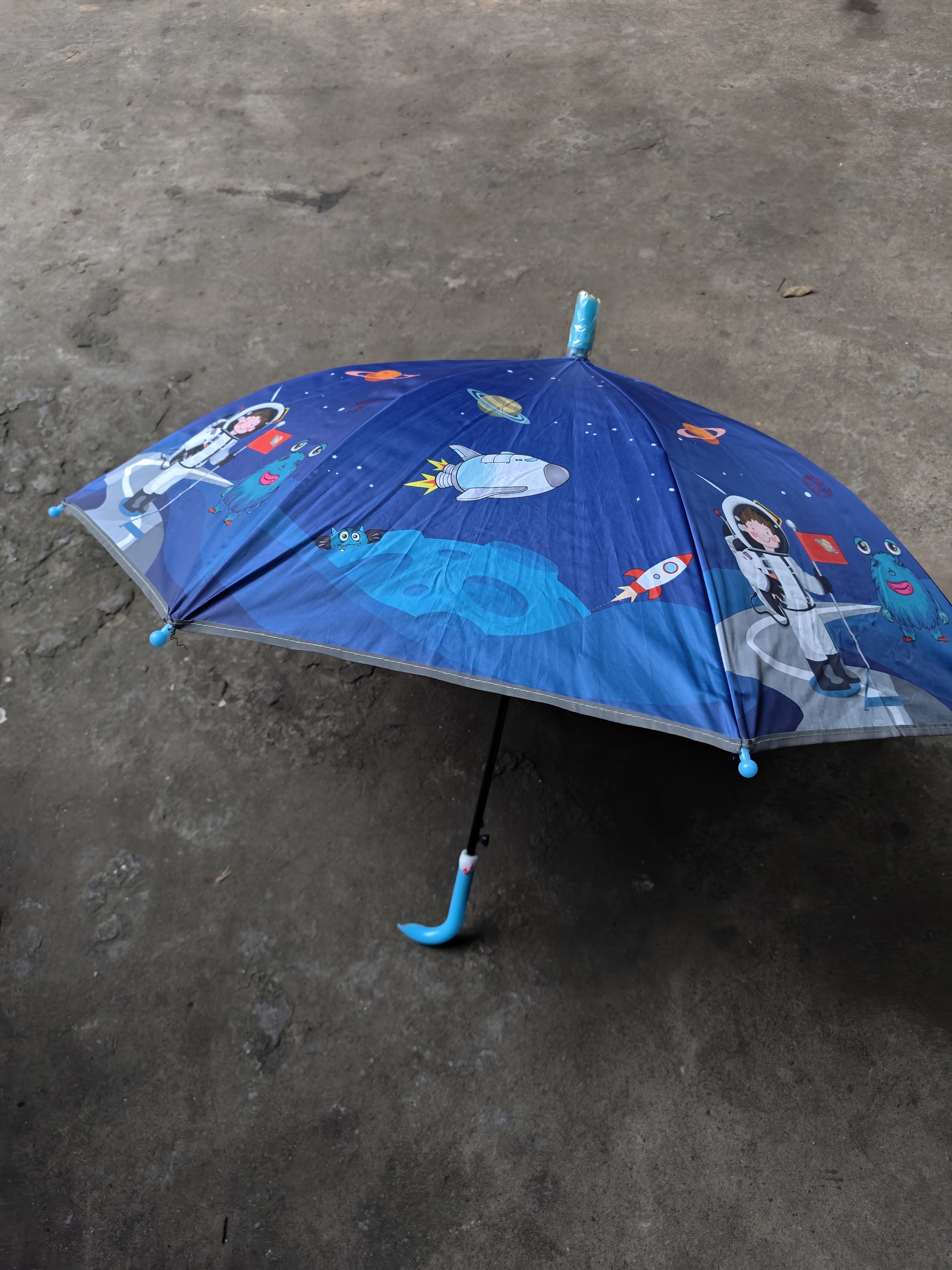 格术儿童雨伞自动伞男孩小学生便携长柄伞防晒黑胶晴雨宇航员幼儿园 实拍图
