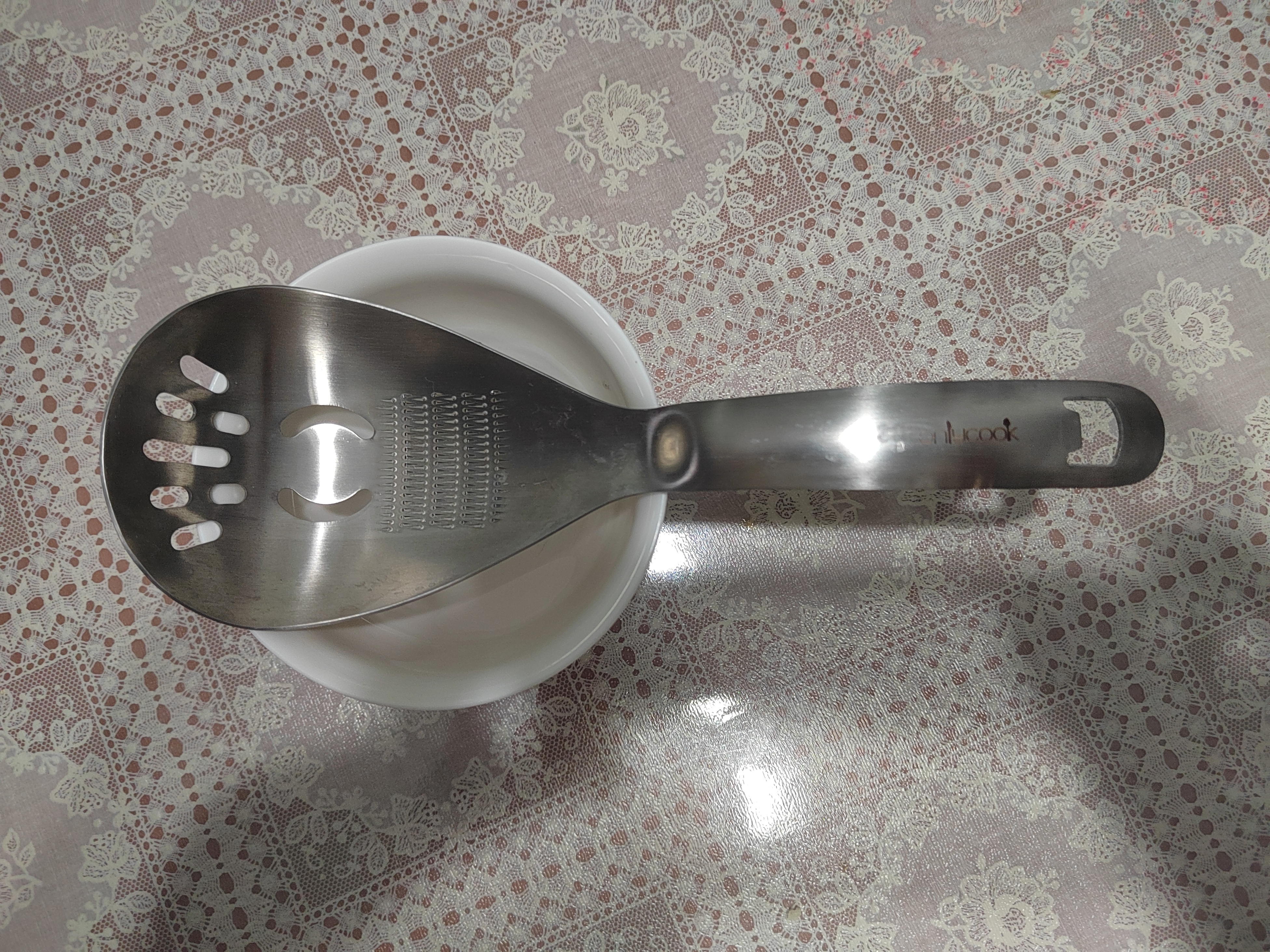 onlycook316不锈钢研磨勺多功能宝宝辅食压泥器姜蒜捣碎磨泥器蛋清分离器 实拍图