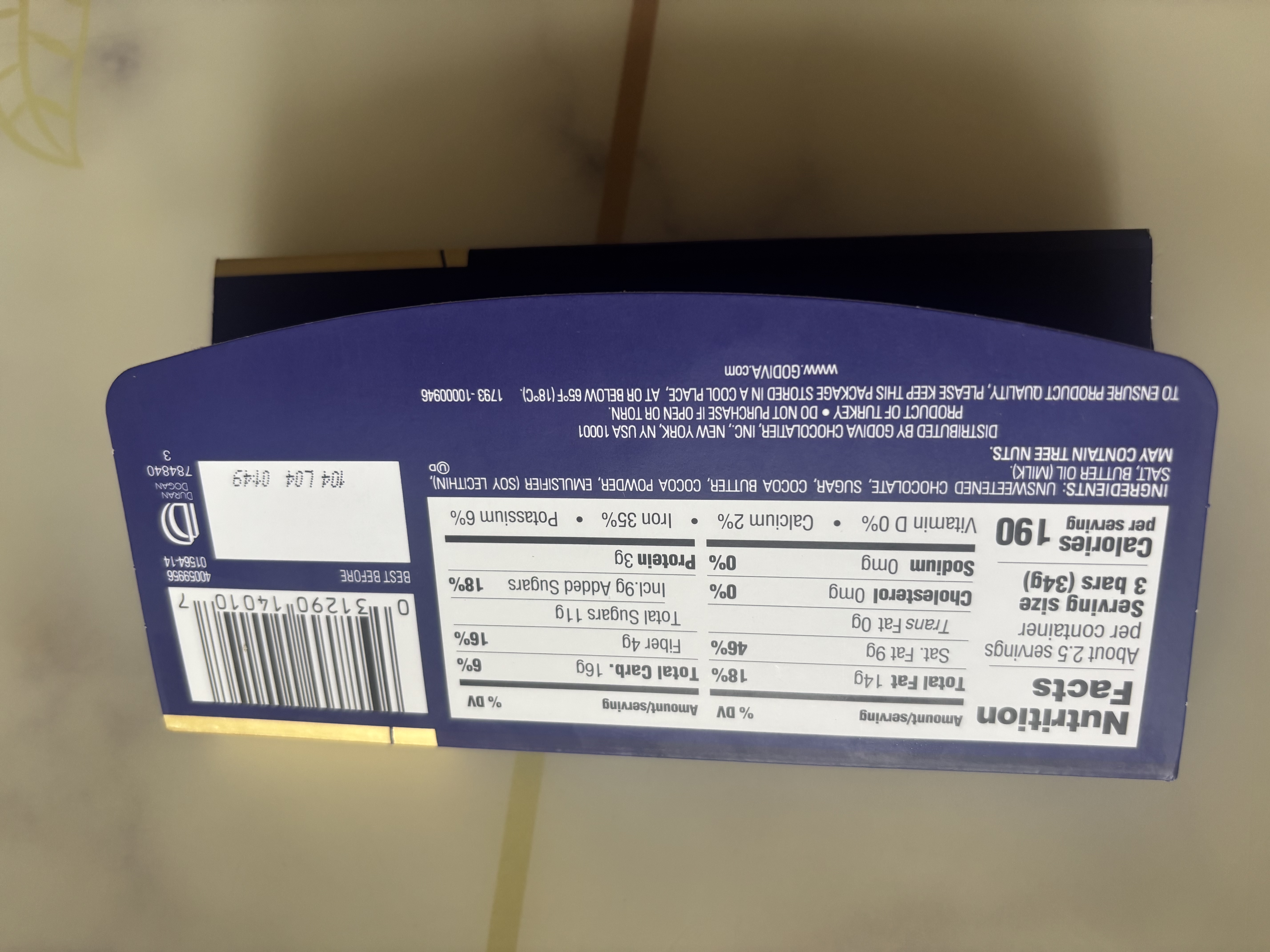 歌帝梵（Godiva）醇享72%可可进口高端黑巧克力90g独立装 国庆出游解馋零食 下午茶 实拍图