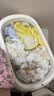 iuu婴儿洗澡盆 可折叠宝宝浴盆大号 洗澡神器躺托浴架新生儿童用品 【北欧灰-无线感温】+调节感温浴架+浴垫+脸盆*3 材质：FDA食品级材质检测认证 实拍图