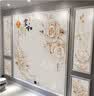 新中式电视背景墙壁布装饰2026新款壁画影视墙壁纸自粘3d立体墙贴 款式1（按尺寸定制） 【绒底】18D超清立体浮雕布/平方 实拍图