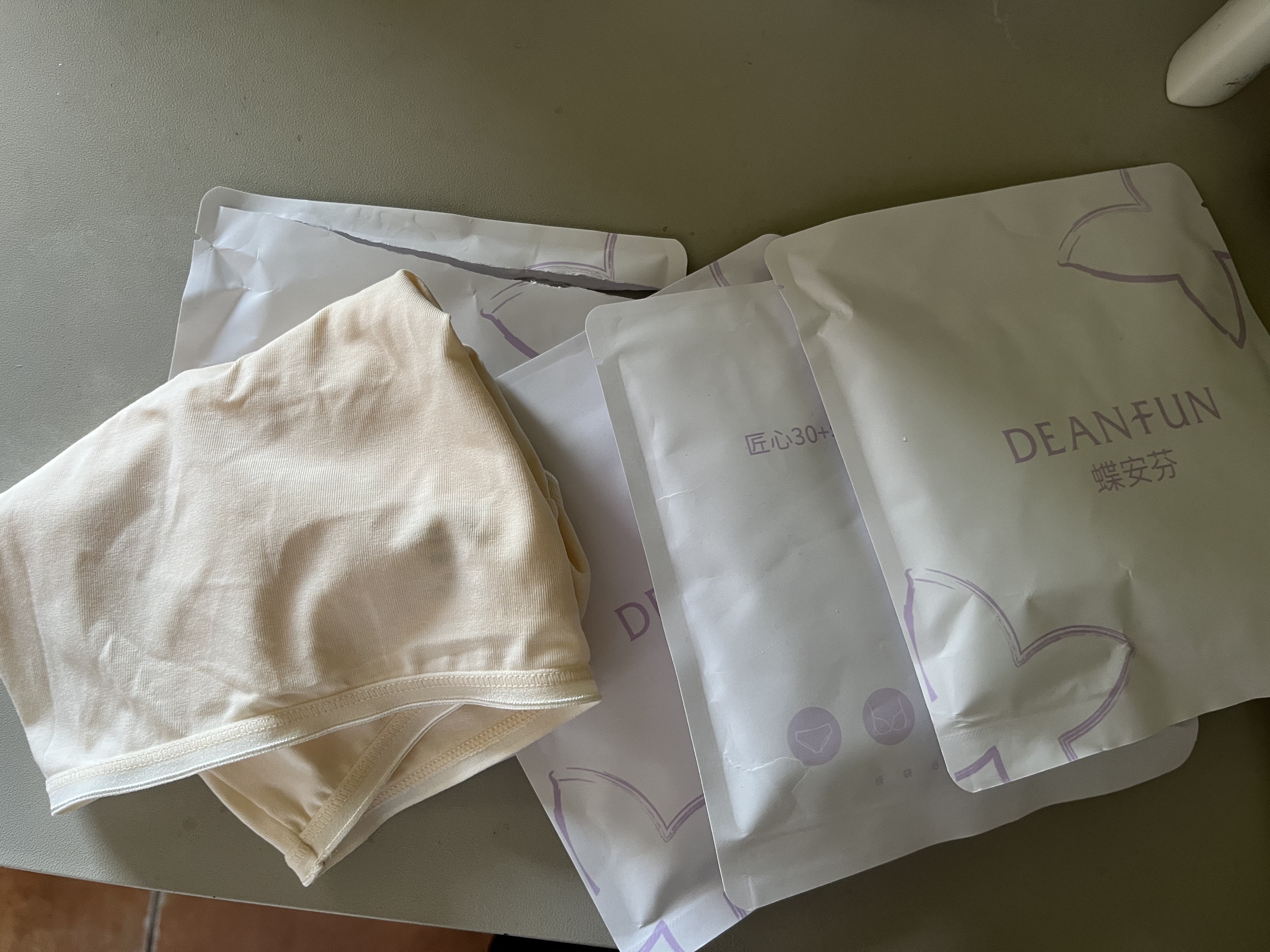 蝶安芬（Deanfun）高腰内裤女士2026新款纯棉收腹平角提臀三角裤头大码妈妈无痕 L 实拍图