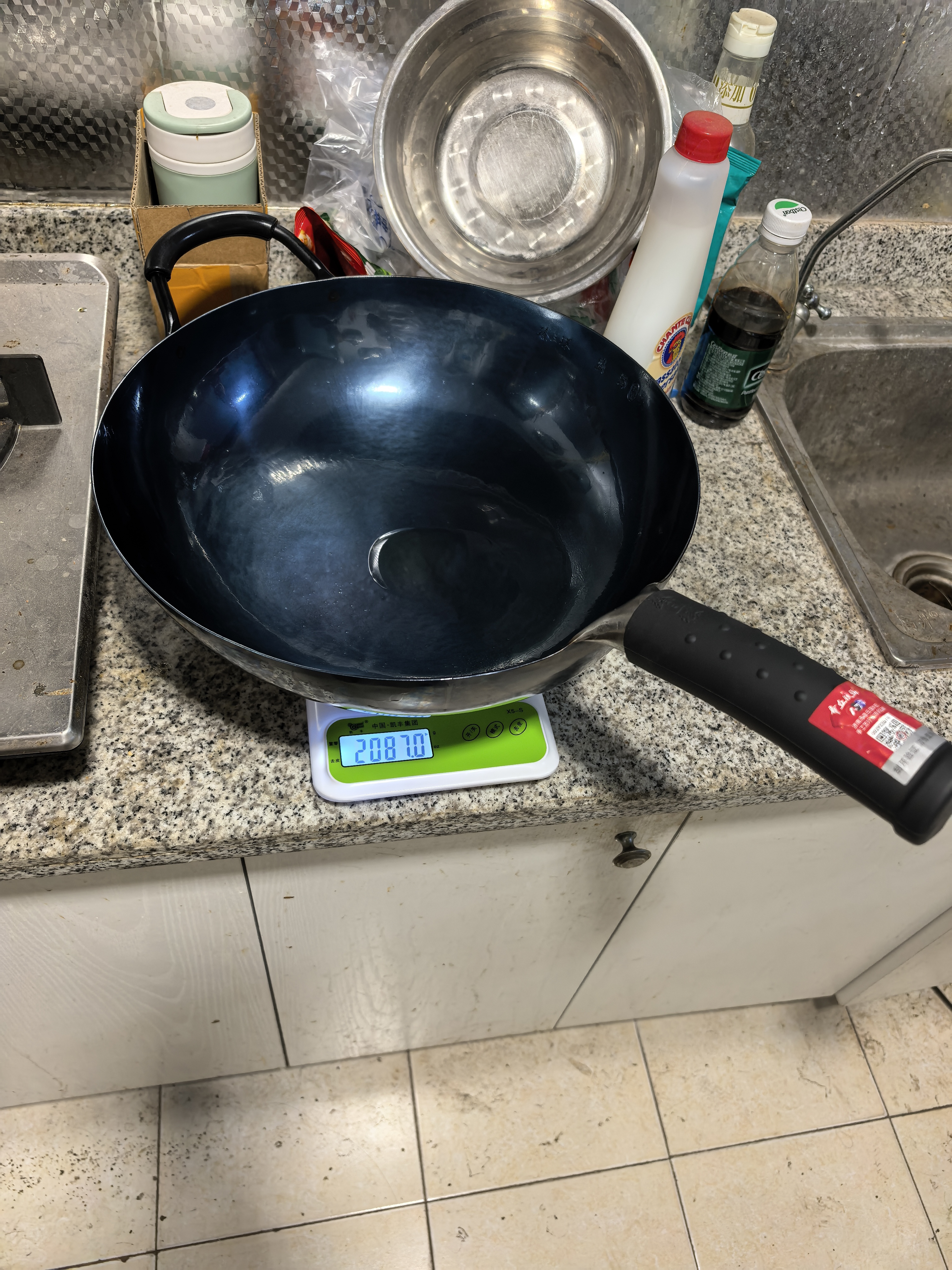臻三环章丘铁锅手工锻打炒锅无涂层物理不粘锅名匠亲手制作厨具礼盒套装 盛泽铁把 32cm 实拍图