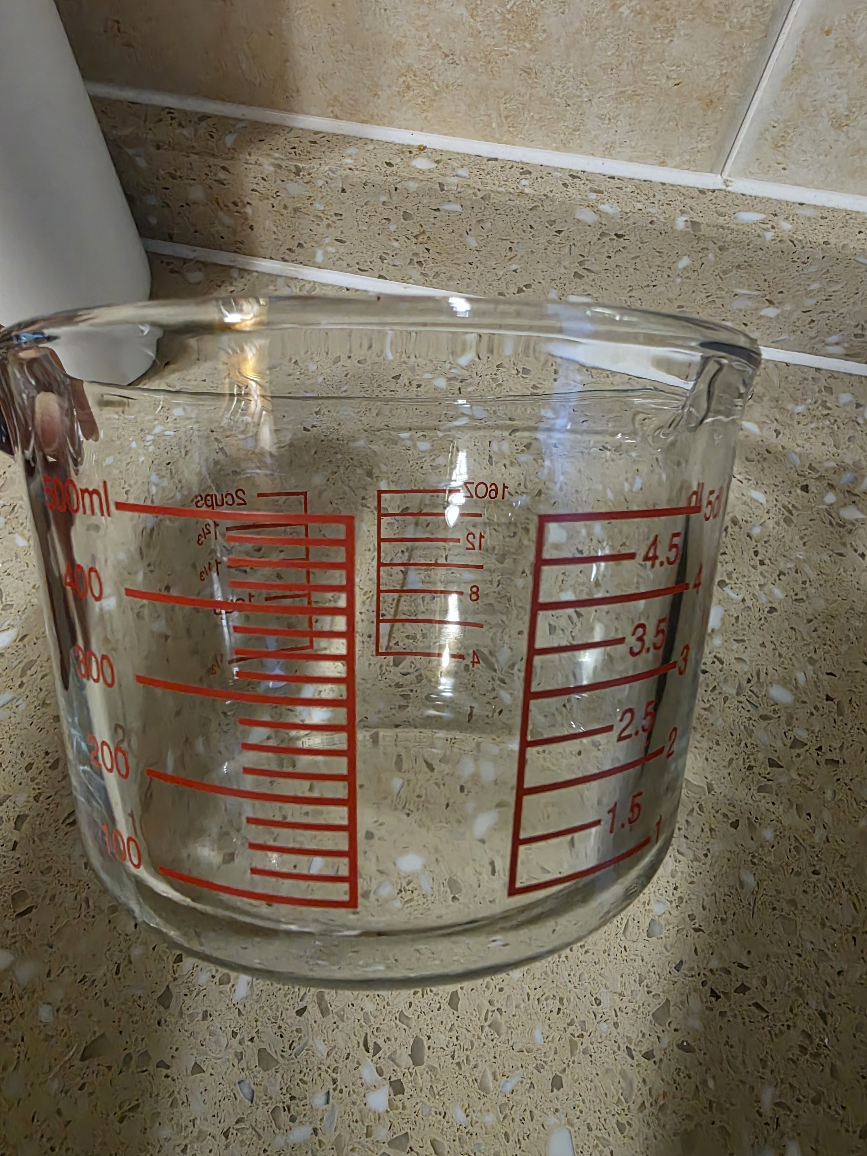 展艺高硼硅玻璃量杯500ml 加厚带刻度耐高温月饼烘焙打蛋热奶过滤工具 实拍图