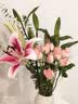 京东鲜花百合8朵玫瑰10支送配草1束节日礼物随机色源头直发 实拍图