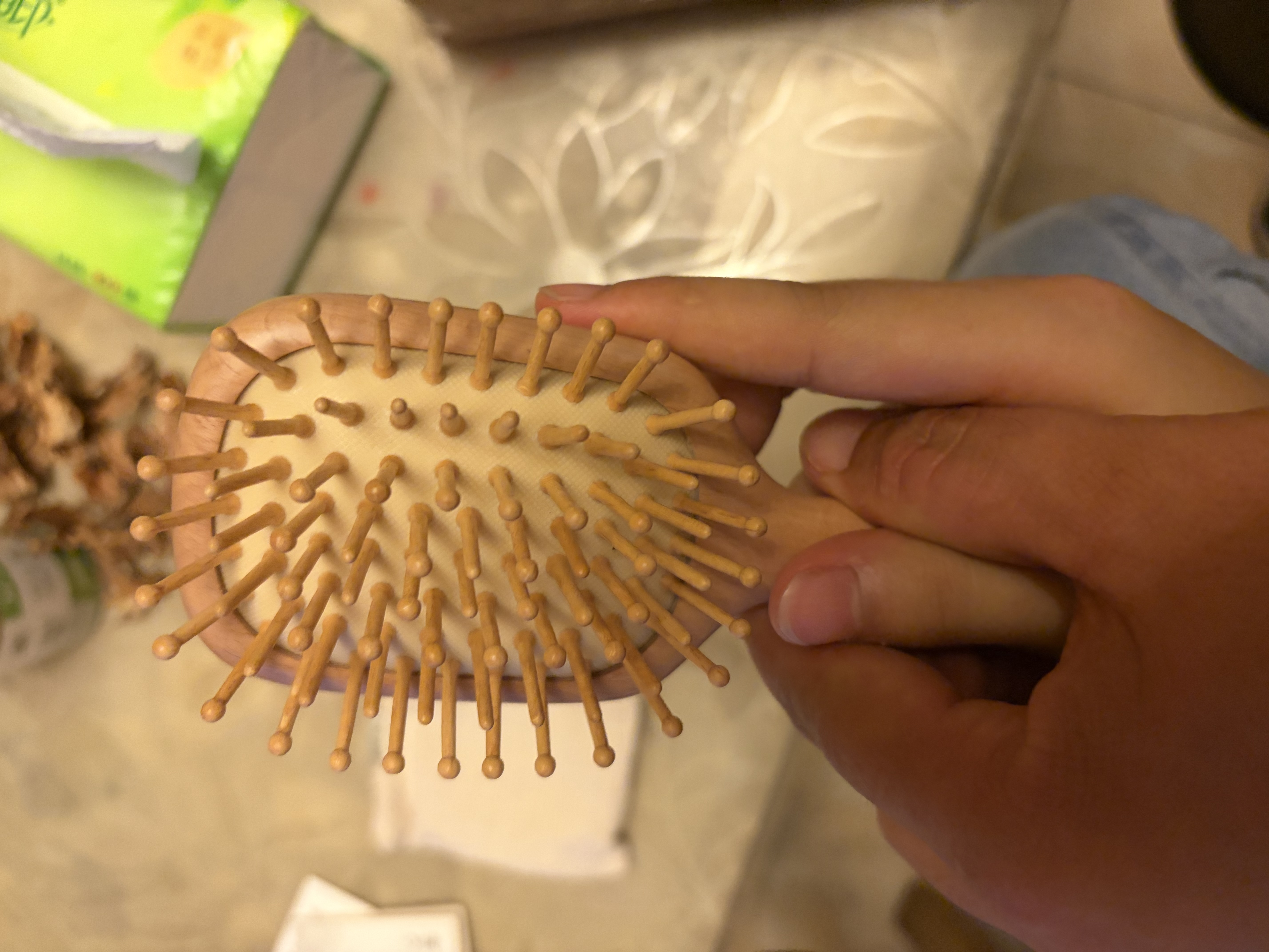 初心迷你榉木按摩梳子气垫梳便携旅游按摩头皮学生梳子女生日礼物送女生实用 实拍图