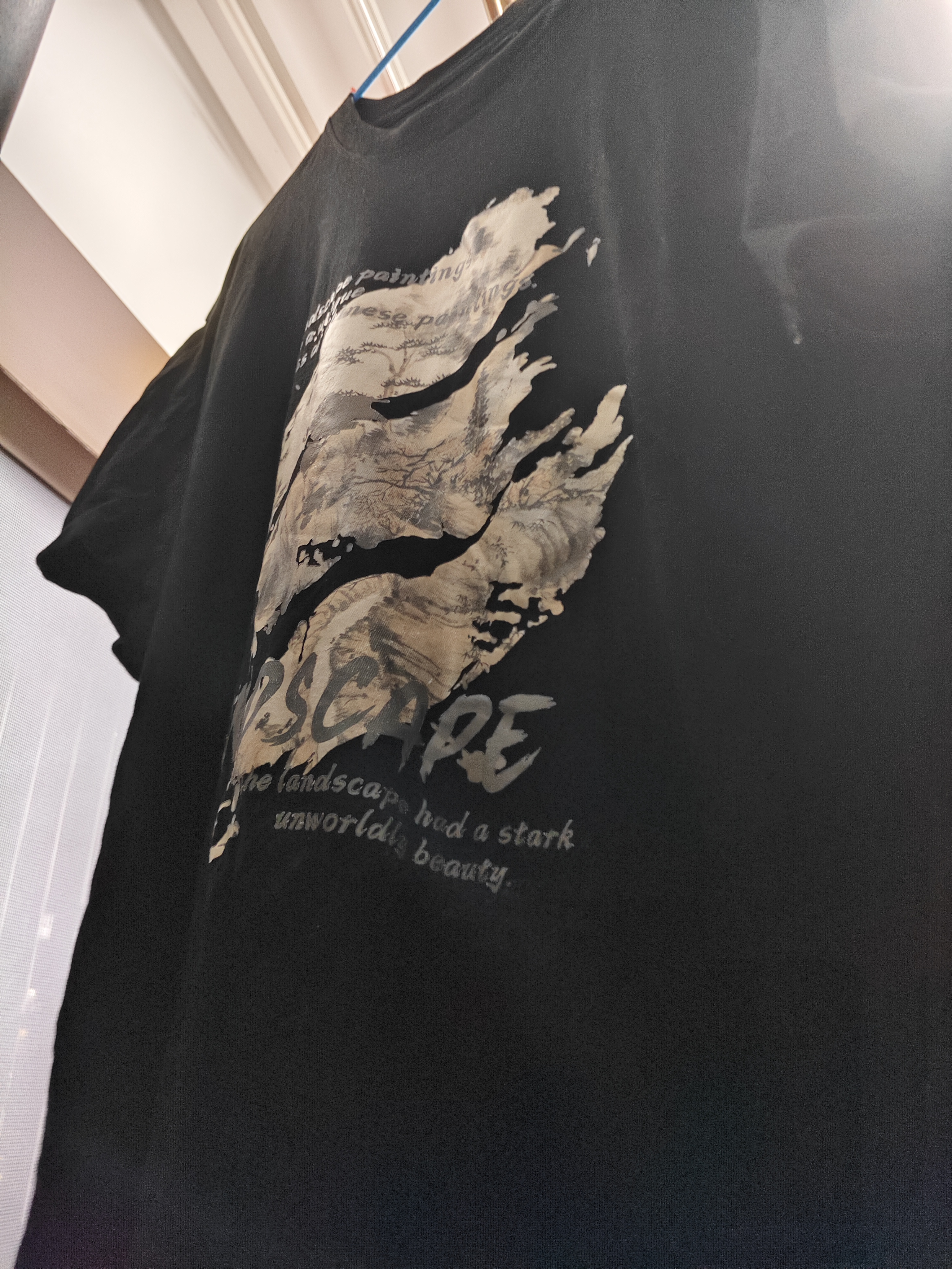 回力（Warrior）纯棉t恤男夏季复古国潮重磅短袖男士宽松大码运动半袖 黑色 XL  实拍图