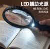 JAJALIN超清高倍手持放大镜老人儿童阅读主镜3倍副镜6倍大镜面带LED灯 实拍图