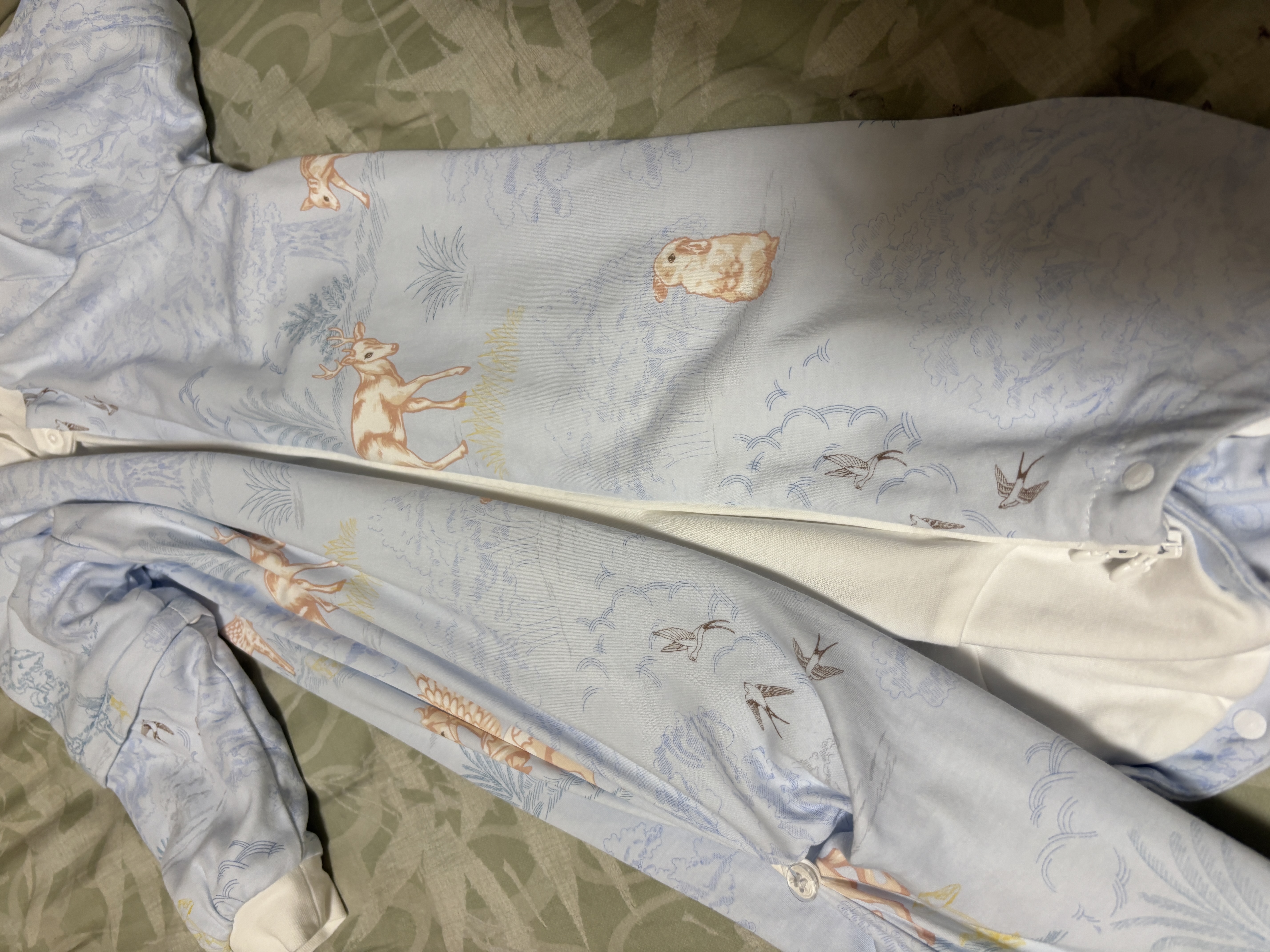 贝肽斯婴儿睡袋暖姜3.0儿童分腿睡袋婴幼儿防踢被睡衣春秋双层 原野L 实拍图