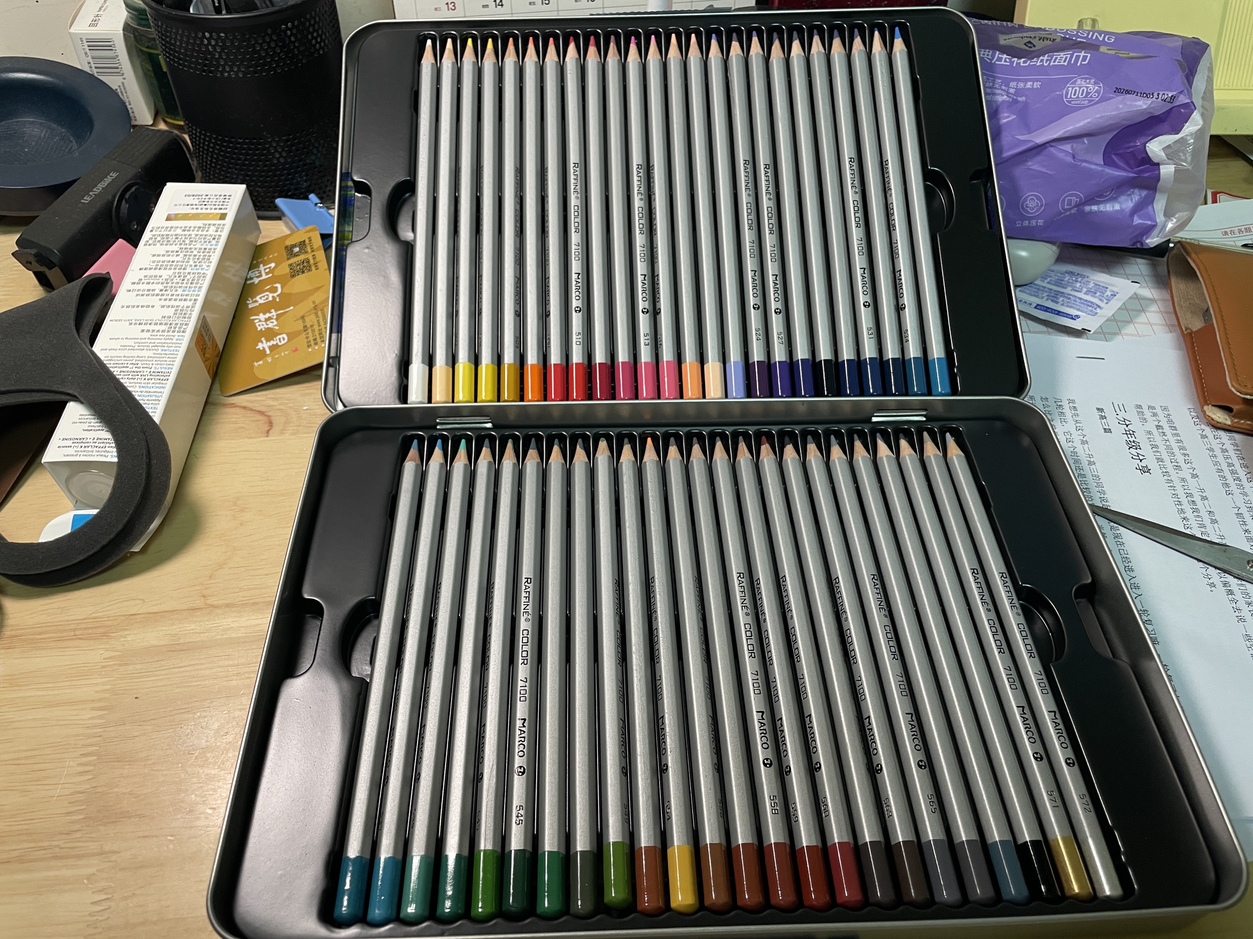 马可（MARCO）【开学文具】拉菲尼48色油性彩色铅笔绘画套装画画笔美术专业设计工具手绘儿童画画笔 实拍图