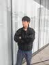 主意范（ZHUYIFAN）夹克男飞行员春秋cleanfit休闲整套立领棒球服外套短款工装冲锋衣 黑色夹克 L 110-130斤 实拍图