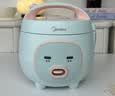 美的（Midea）小电饭煲迷你微压小型家用电饭煲1-2人用电饭锅小电锅宿舍用老式多功能煲汤煮饭煮粥不粘内胆 【趣味小猪煲】一键快煮 1.6L 黑晶防粘内胆 实拍图