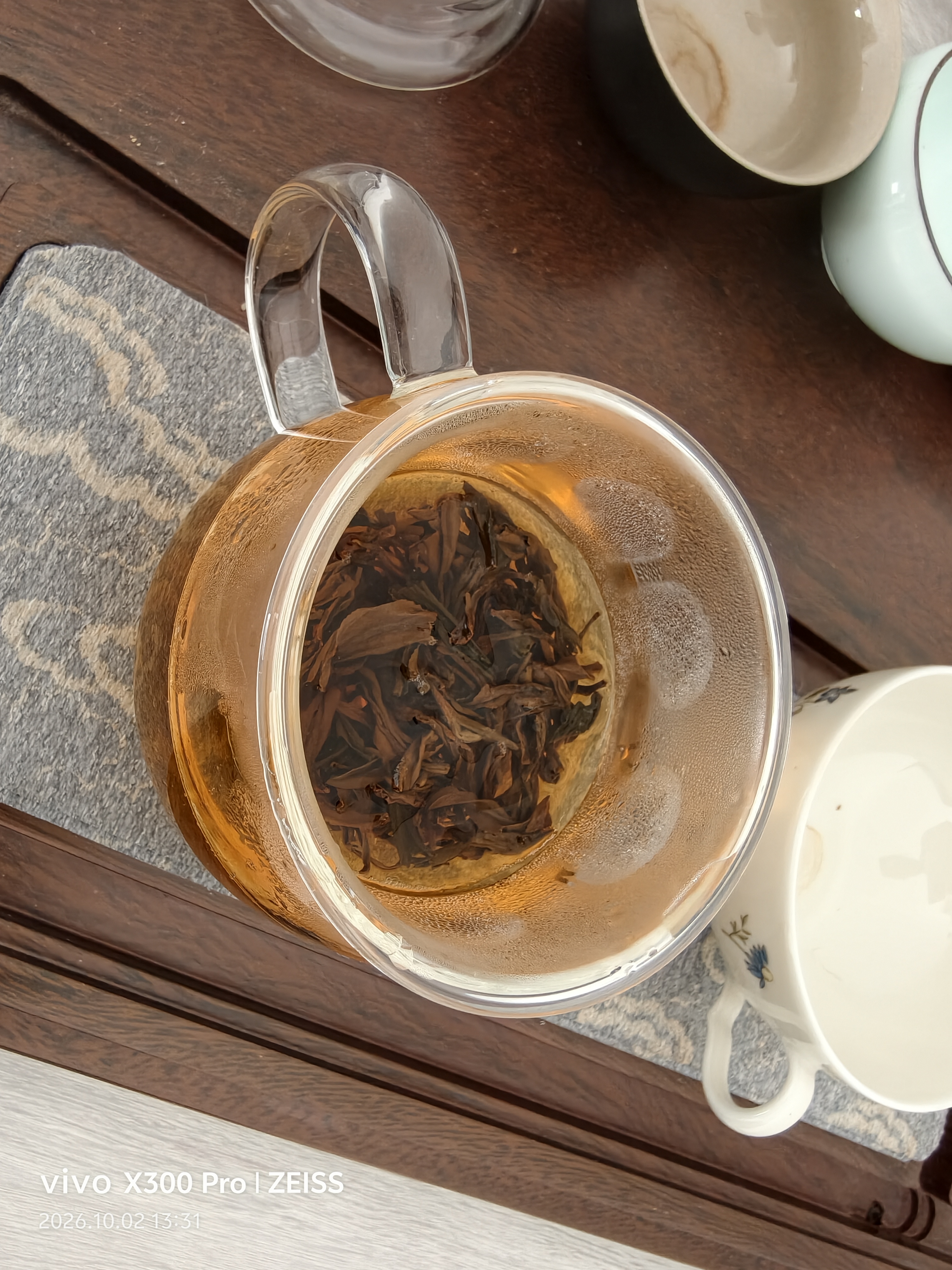 富光花茶杯透明茶杯内胆茶水分离杯办公室玻璃杯子水杯350ml 实拍图