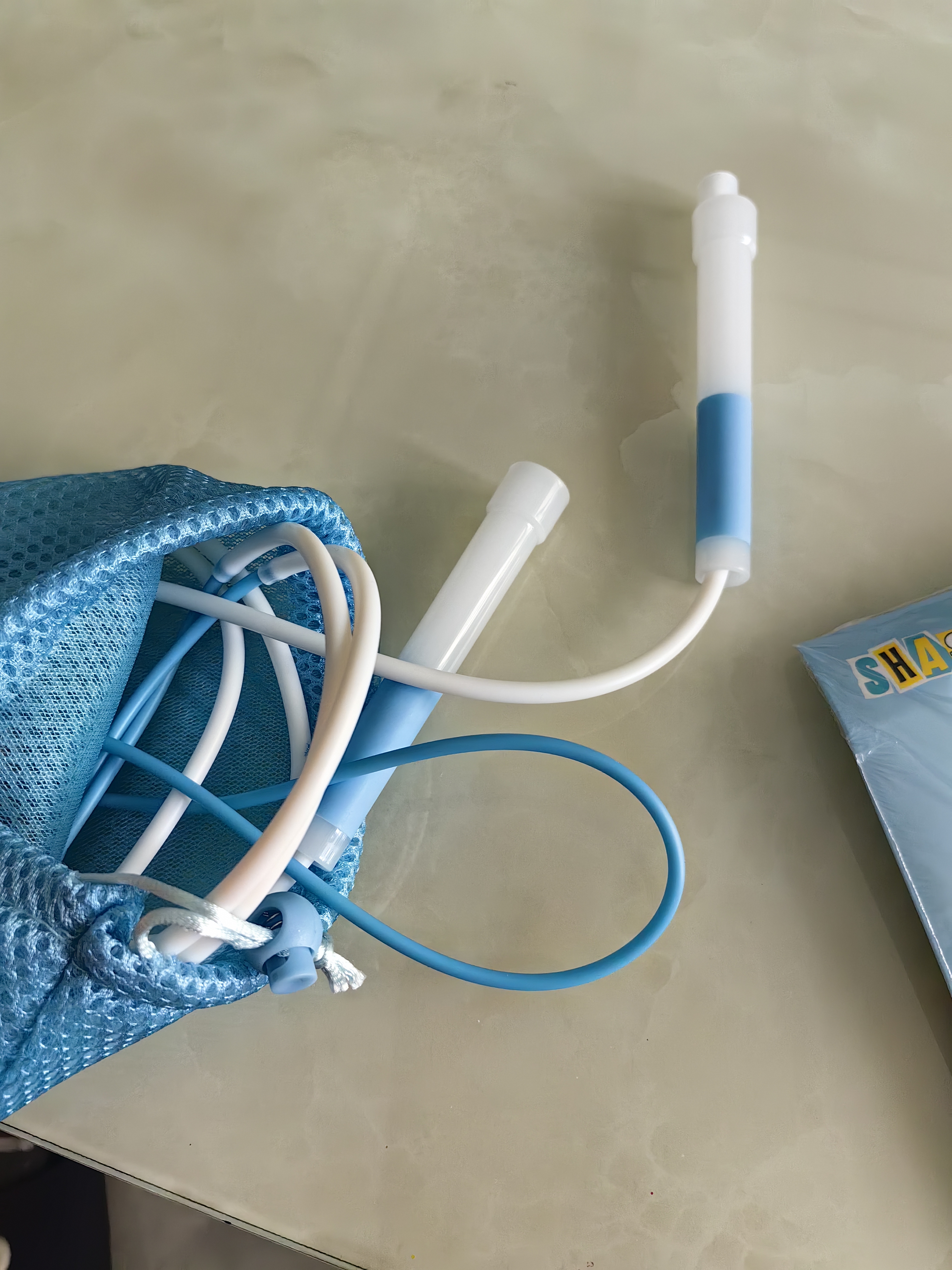 沙式2.0小学生儿童专用跳绳 学生双飞专业一年级不打结幼儿园初学 经典2.0 蓝 特大 身高1.7米以上 实拍图