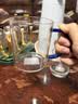 富光 玻璃杯茶杯透明泡花茶杯带把手杯子客厅水杯家庭套装男女牛奶杯 六只装+金杯架+底盘 实拍图
