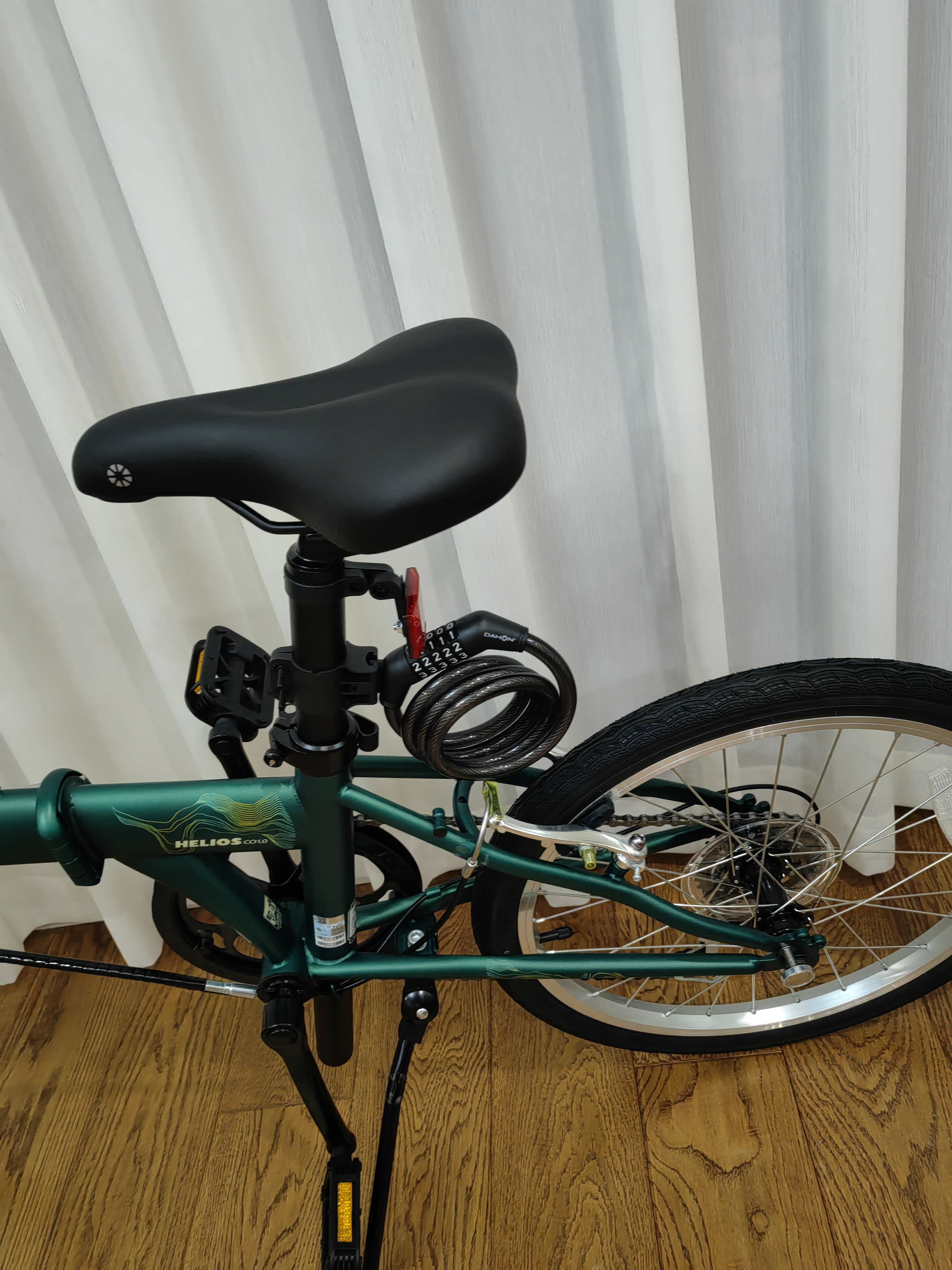 大行（DAHON）自行车锁五位密码锁通用公路车山地车锁防盗自行车锁 黑色【带锁架】 实拍图
