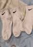 耐克（NIKE）正品NIKE耐克袜子纯棉男女跑步运动篮球袜中长筒四季款透气毛巾底 【四季款】【3双白色】【中筒款】 L码（42-46鞋码） 实拍图