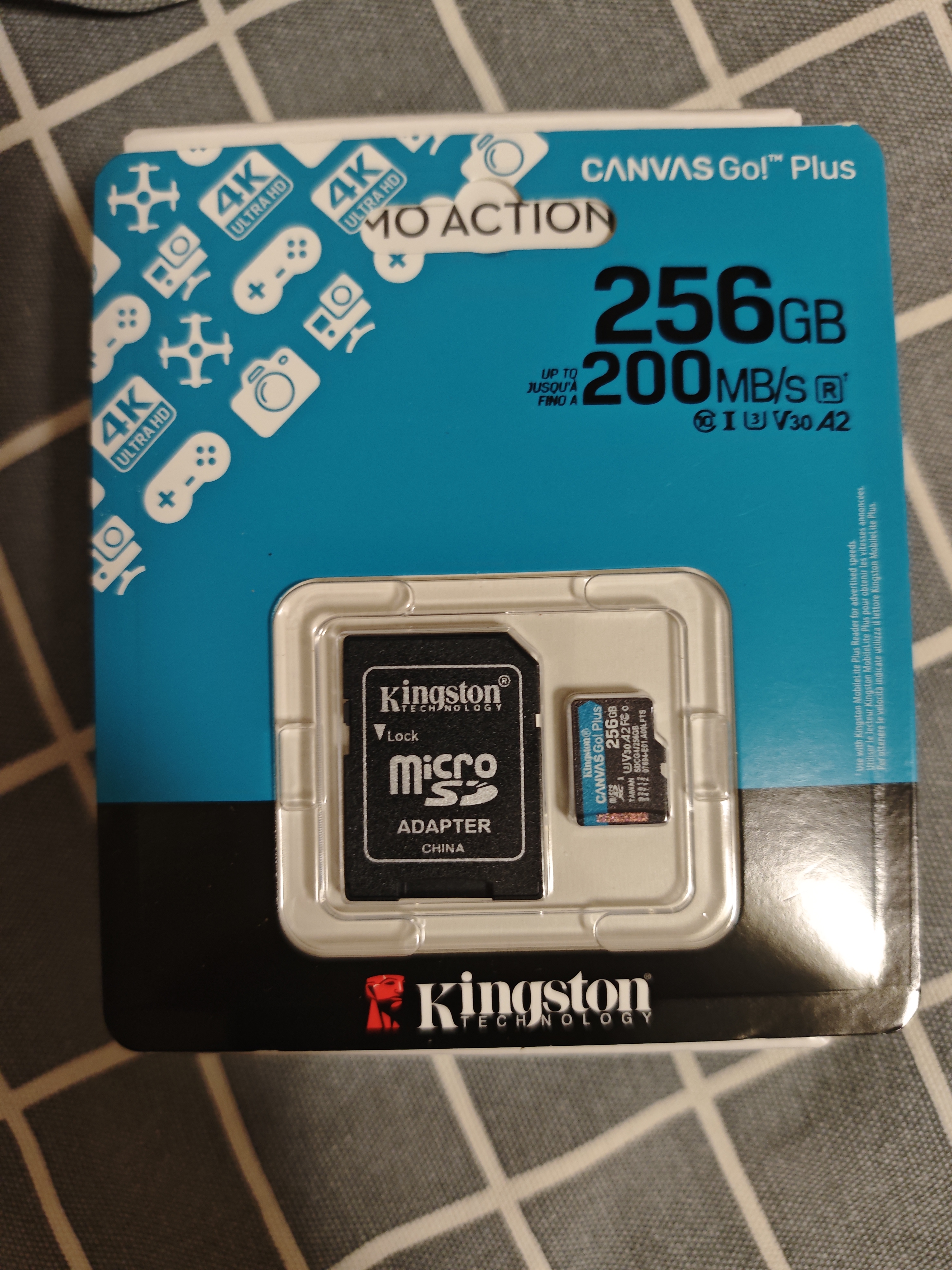 金士顿（Kingston）256GB TF（MicroSD）存储卡 内存卡U3 V30 A2 4K适配大疆Pocket 4/Action 6/无人机/运动相机/监控 实拍图