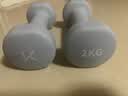 Keep哑铃女男健身家用彩色浸塑环保手铃亚铃全身塑形水蓝2kg*2 实拍图