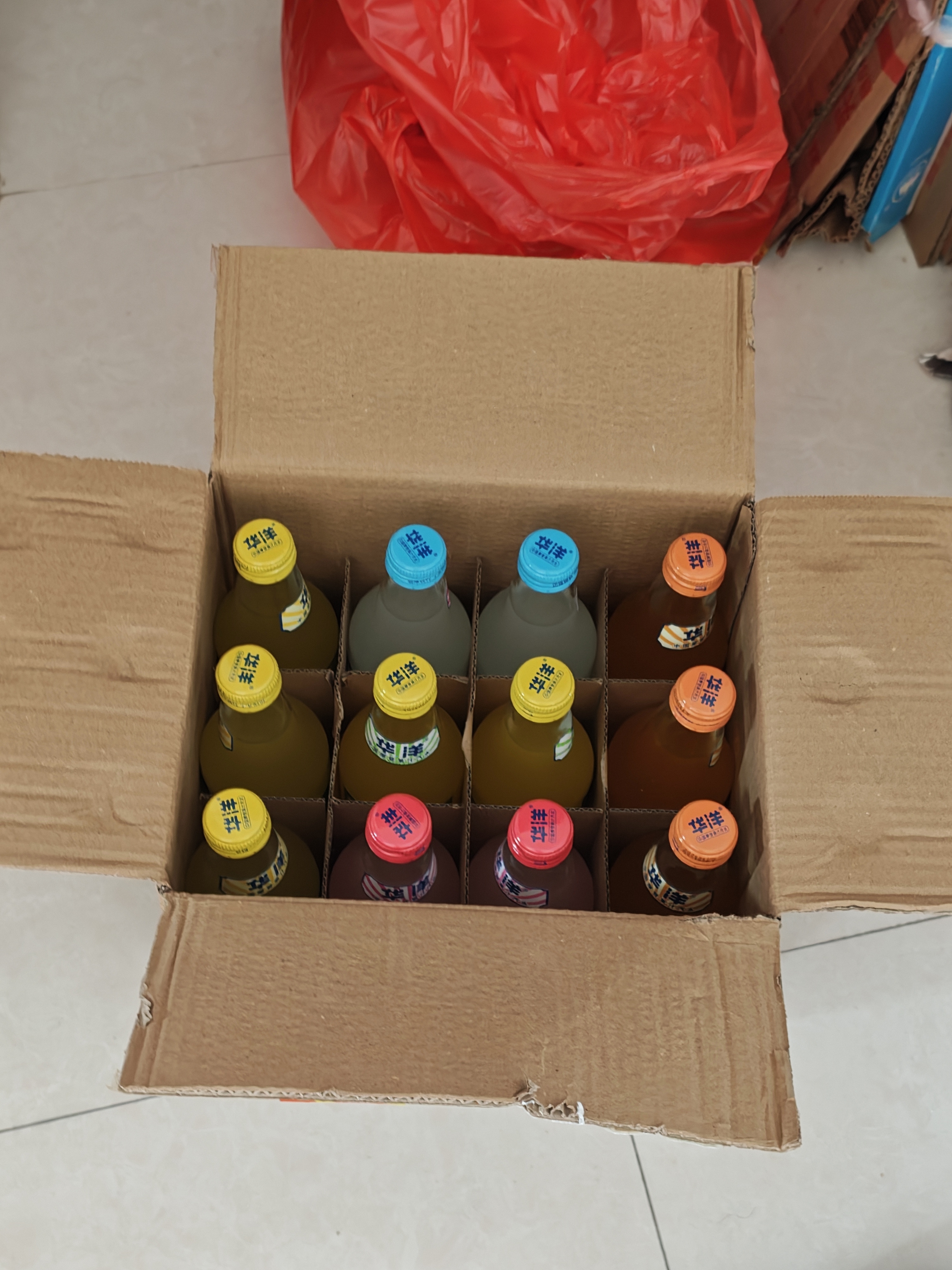 华洋1982汽水果味碳酸饮料358ml*12瓶玻璃瓶装低糖0脂网红饮品 实拍图