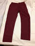 魔之韵弹力紧身小脚打底裤子外穿女士休闲大码胖mm显瘦薄款/加绒裤8181 酒红色【九分春秋薄款】 常规 L (110-118斤左右) 实拍图