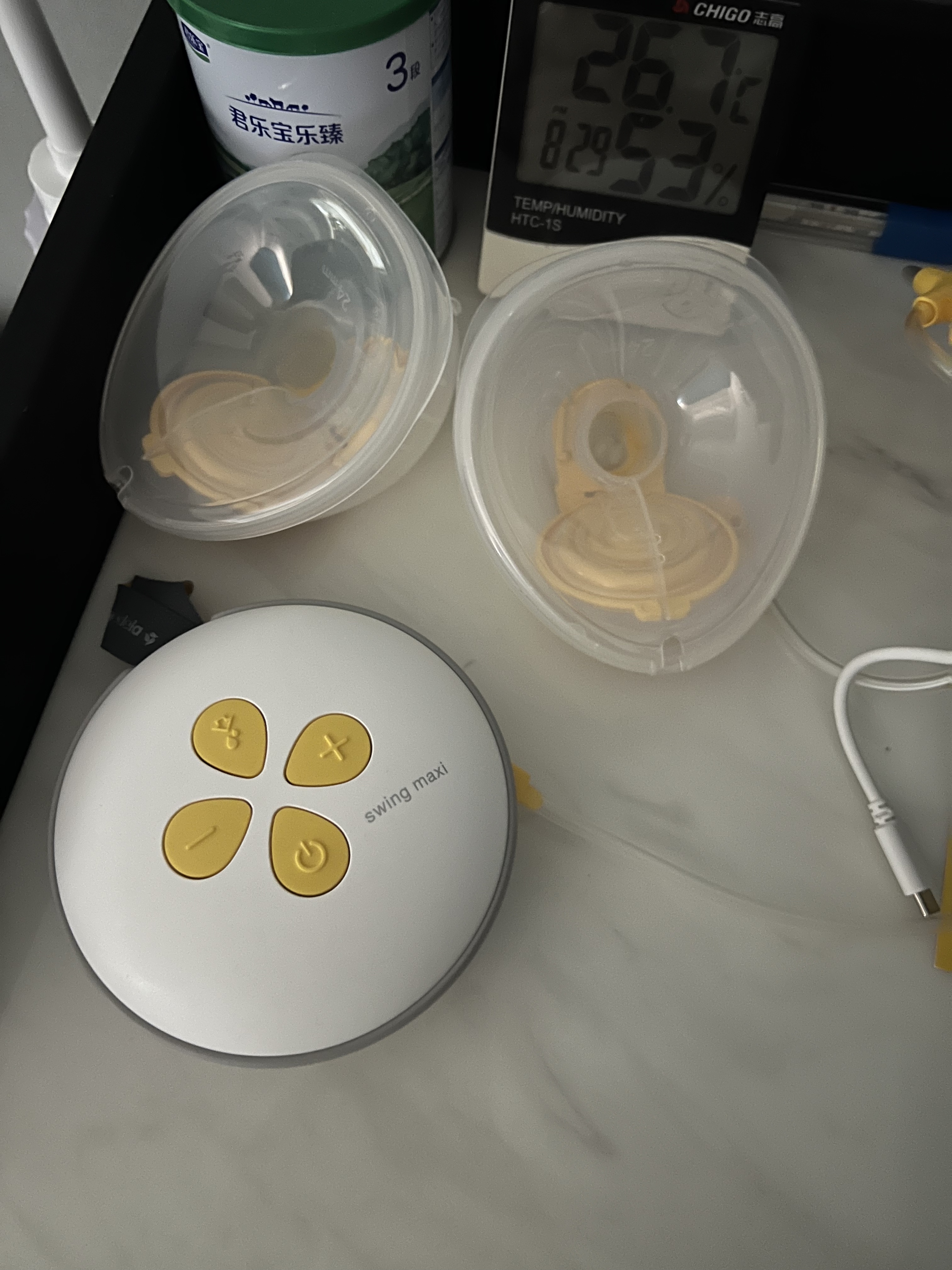 美德乐（Medela）吸奶器电动双边吸乳器便携式免手扶无痛按摩丝韵翼 蓝牙智能 实拍图