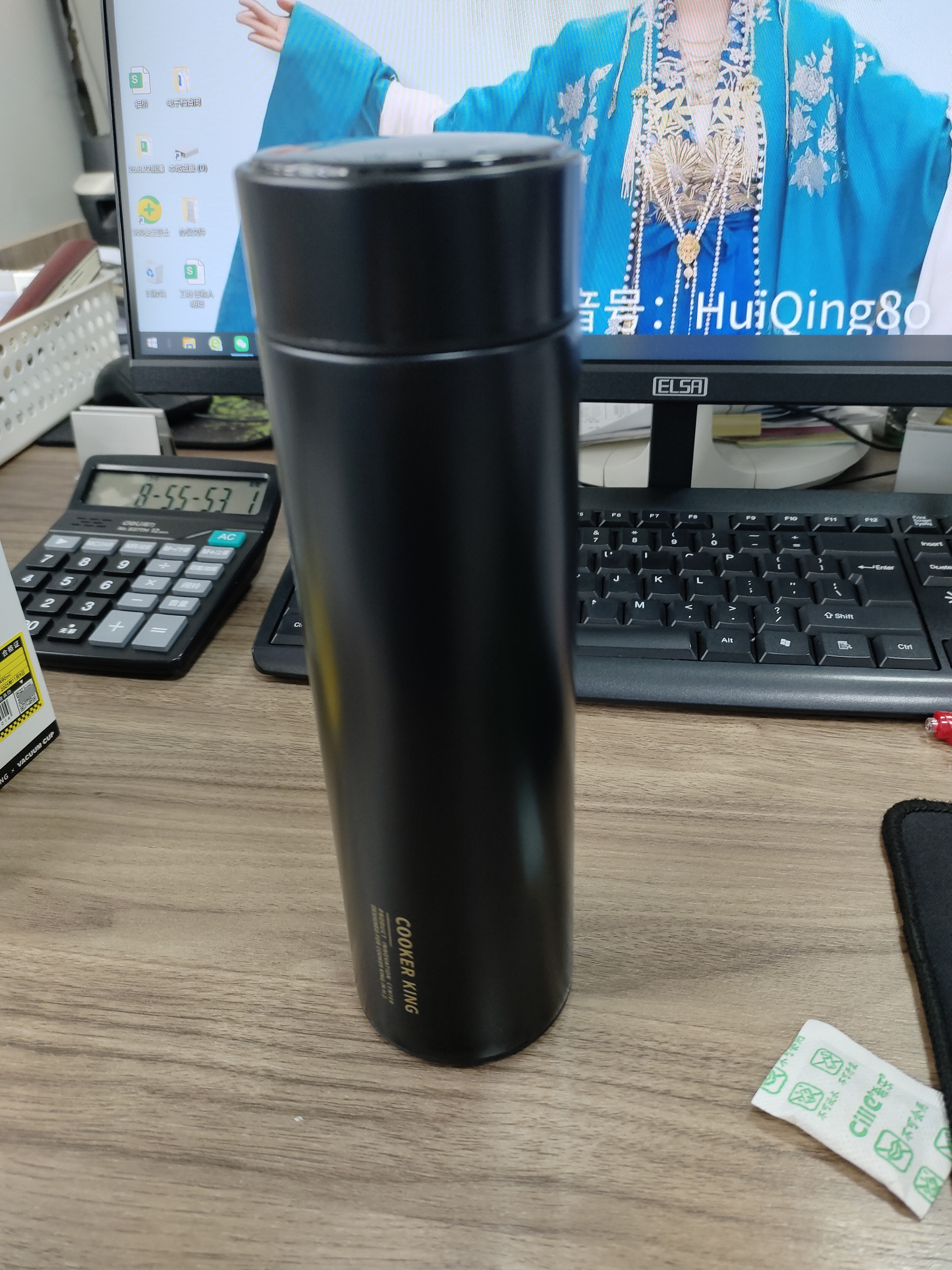 炊大皇保温杯316L医用级不锈钢茶水分离商务便携保温杯黑色490ml 实拍图