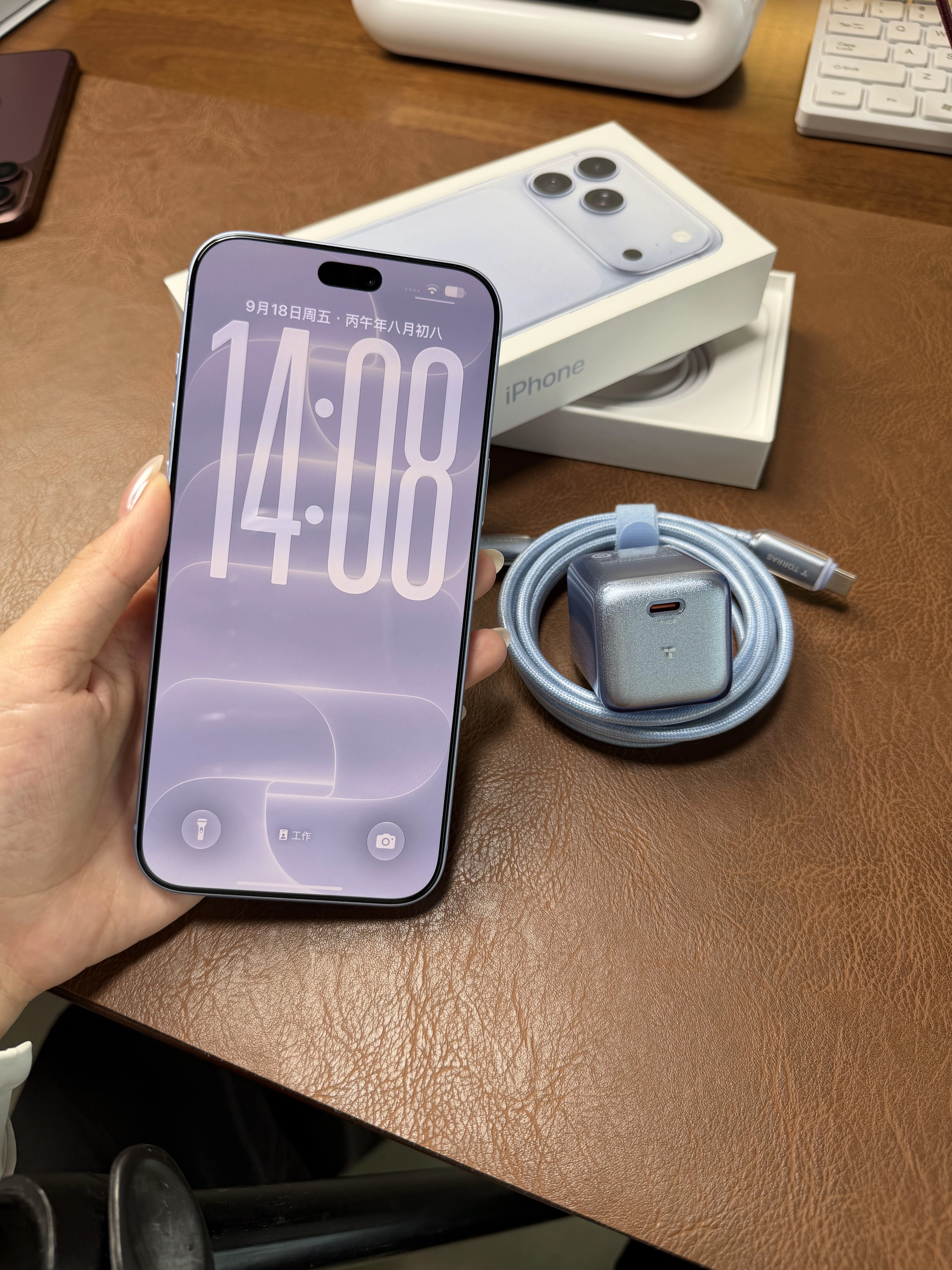 图拉斯小冰块X【苹果AVS协议丨60W满速快充】适用苹果18promax充电器iPhone18Pro充电头新款type-c套装 【冰川蓝】60W单头|适配苹果原装线 【苹果18新机专用】AVS协议丨6 实拍图