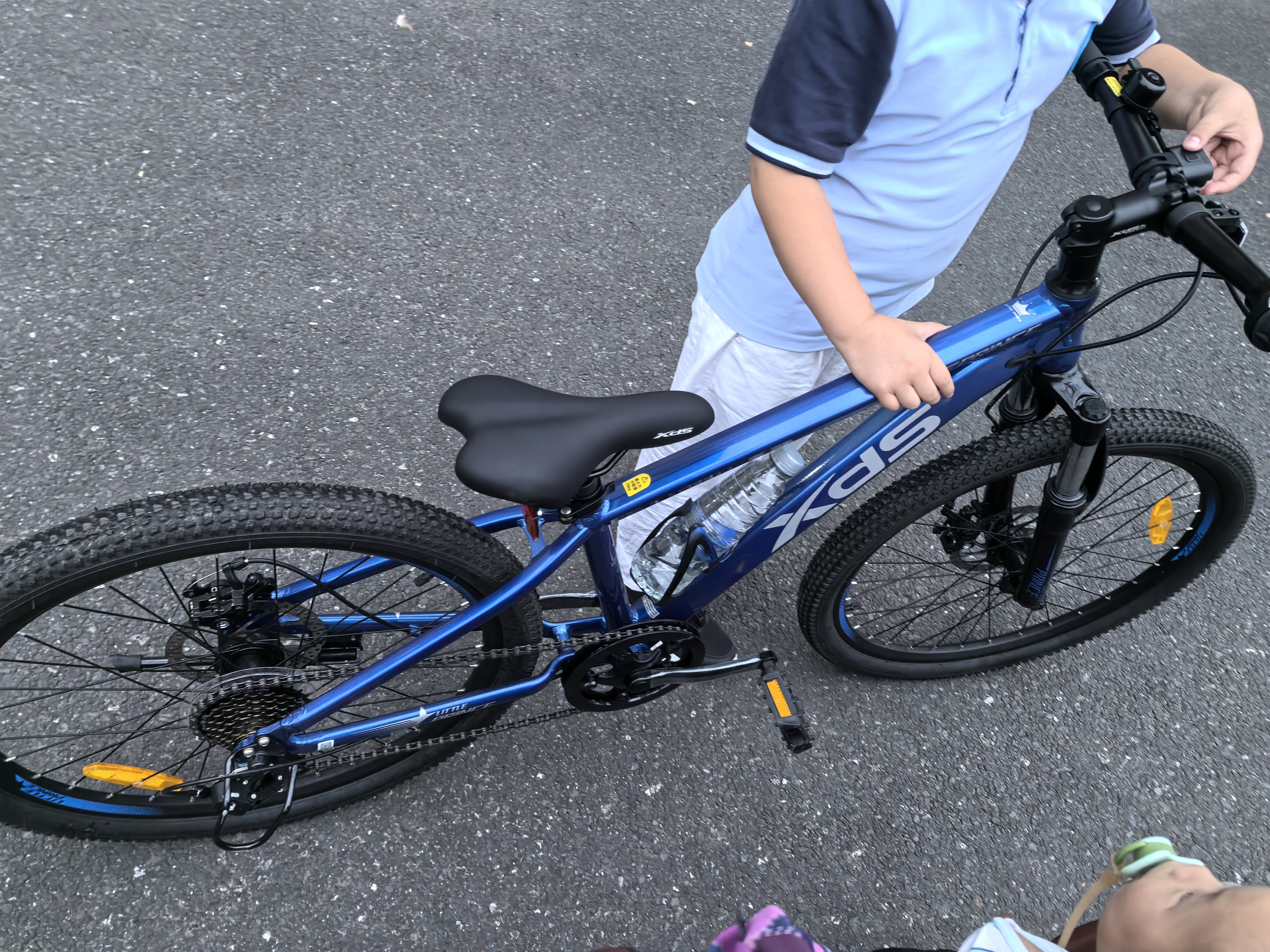 喜德盛（xds）儿童自行车小王子变速车7速青少年学生通勤运动骑行单车蓝银色 实拍图