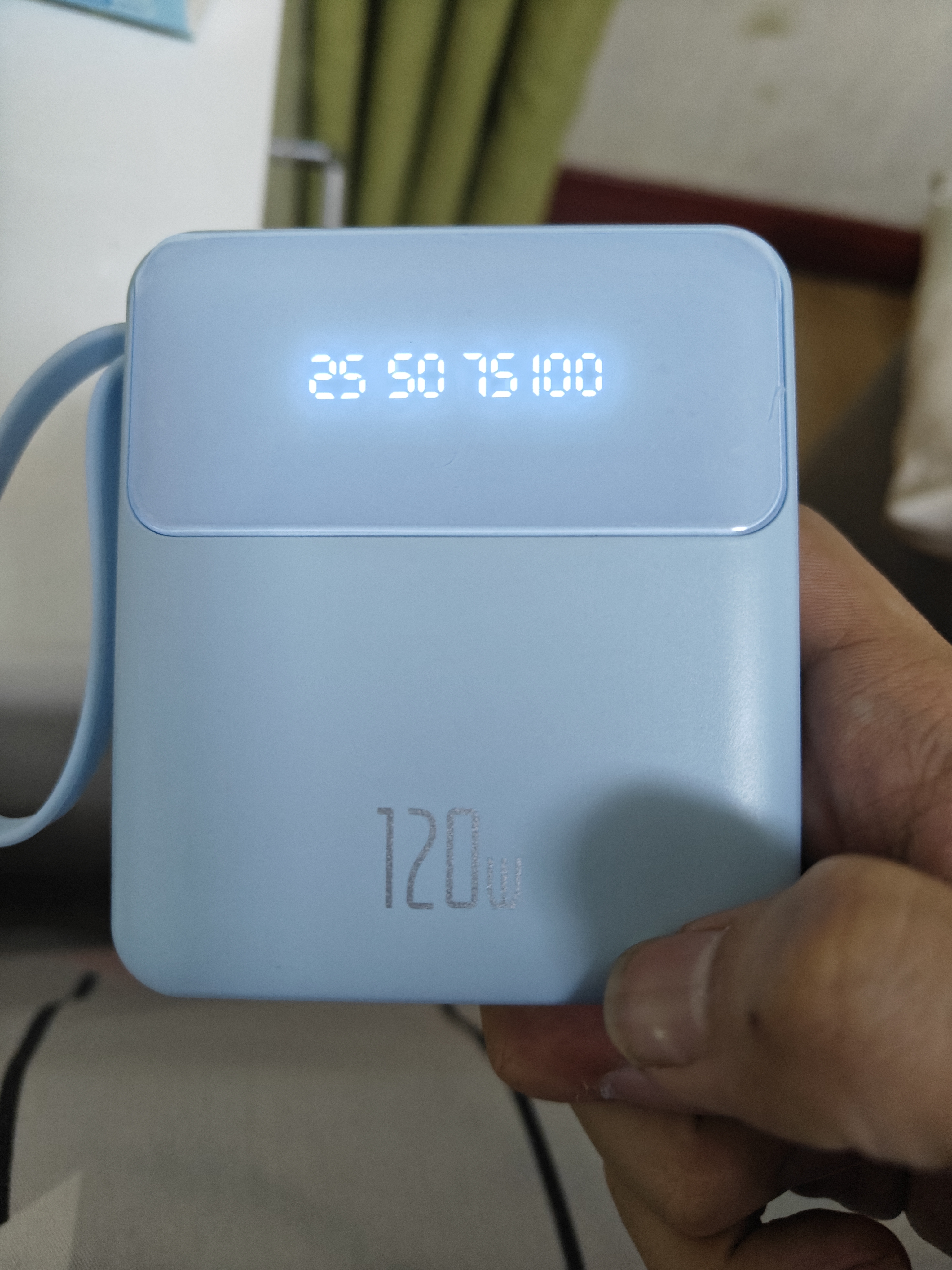 3C认证充电宝20000毫安大容量超级快充自带线可上飞机移动电源 蓝-标准版【自带四线+普通快充】 【极速发货/次日达】可上飞机 实拍图