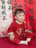 G.duck小黄鸭一周岁礼服男宝宝抓周衣服女婴儿百天满月唐装中国风套装 红色三件套 90 尺码1~2岁【 80-90cm】 实拍图
