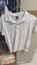 罗蒙男童短袖polo衫校园服饰秋夏新款T恤女童班服 白色短袖POLO衫 170 实拍图