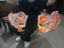 2026中秋节新款瑞宝醒狮灯笼手工diy儿童制作材料包古风狮子花灯 瑞宝醒狮灯笼-粉狮开运【PP材质】 无规格 实拍图