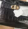 CHARLES&KEITH鳄鱼纹凯莉包手提斜挎婚包包女包生日礼物送女友CK2-50270880-1 Black黑色 S 实拍图