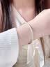 老凤祥银手镯足银新款正品实心镯子女士轻奢生日礼物送女朋友老婆银饰 吉言手镯【配品牌礼盒】 25±1g【58圈口】 实拍图