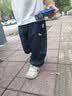 嘟嘟家[软牛仔]儿童牛仔裤秋款男童裤子宝宝休闲裤秋装女童长裤 藏青 90 实拍图