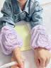 库洛米宝宝袖套小月龄秋冬儿童羽绒服防水护袖防污耐脏婴幼儿套袖 紫色库米【长约17.5cm】 实拍图