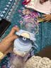 春季高颜值塑料水杯防摔耐高温吸管杯子双饮大容量学生男女 蓝色 530ml 1个 实拍图
