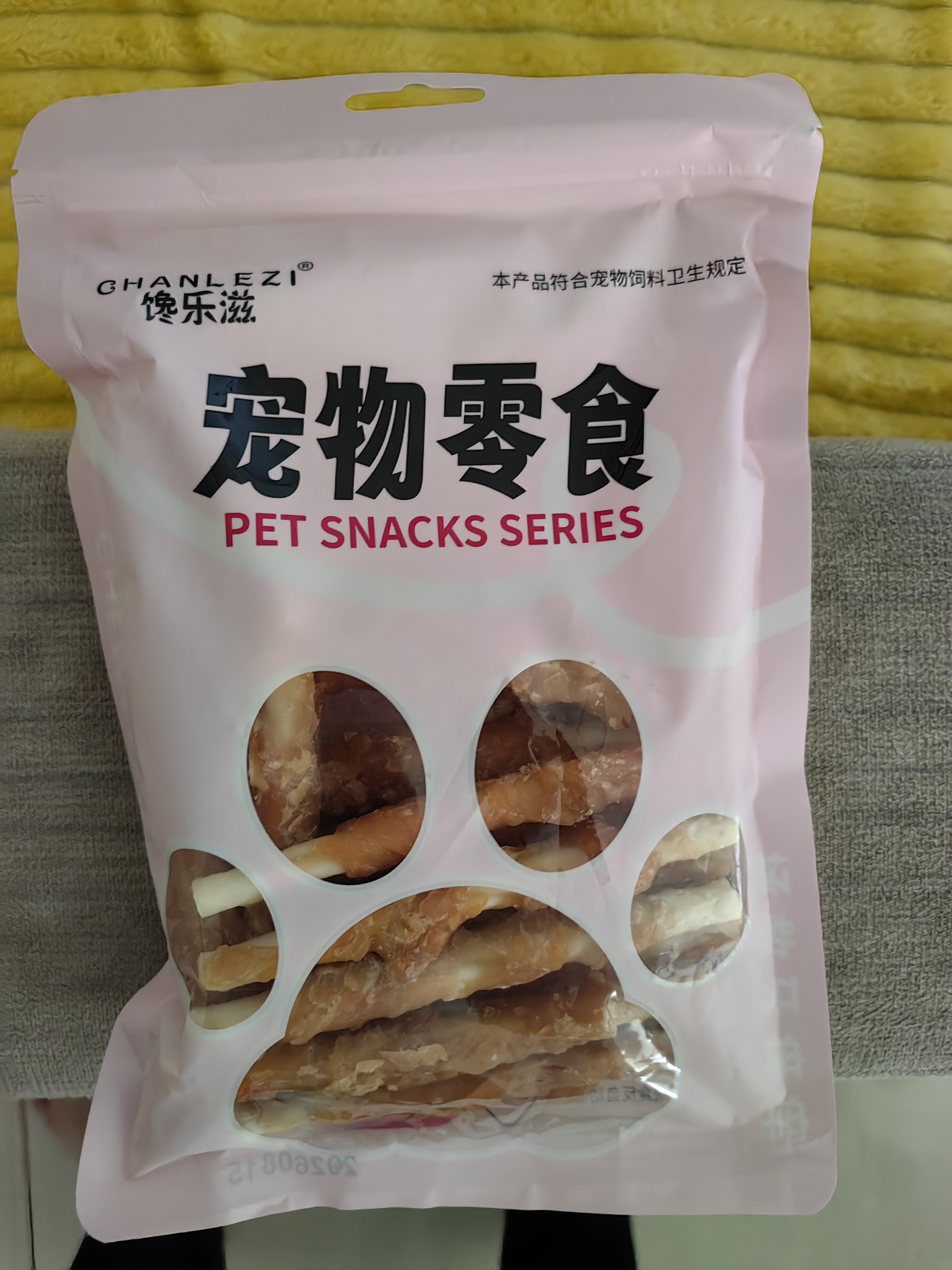 宠物零食狗狗零食耐咬洁齿鸡鸭肉绕饼干磨牙棒大中幼型犬泰迪 鸡肉绕牛皮磨牙棒 200g/真牛皮磨牙棒 实拍图