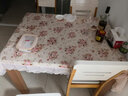温恋 浪漫时尚小碎花桌布餐桌椅垫田园蕾丝方桌茶几布艺餐桌布椅垫 春色满园 桌布110*160cm含花边 实拍图