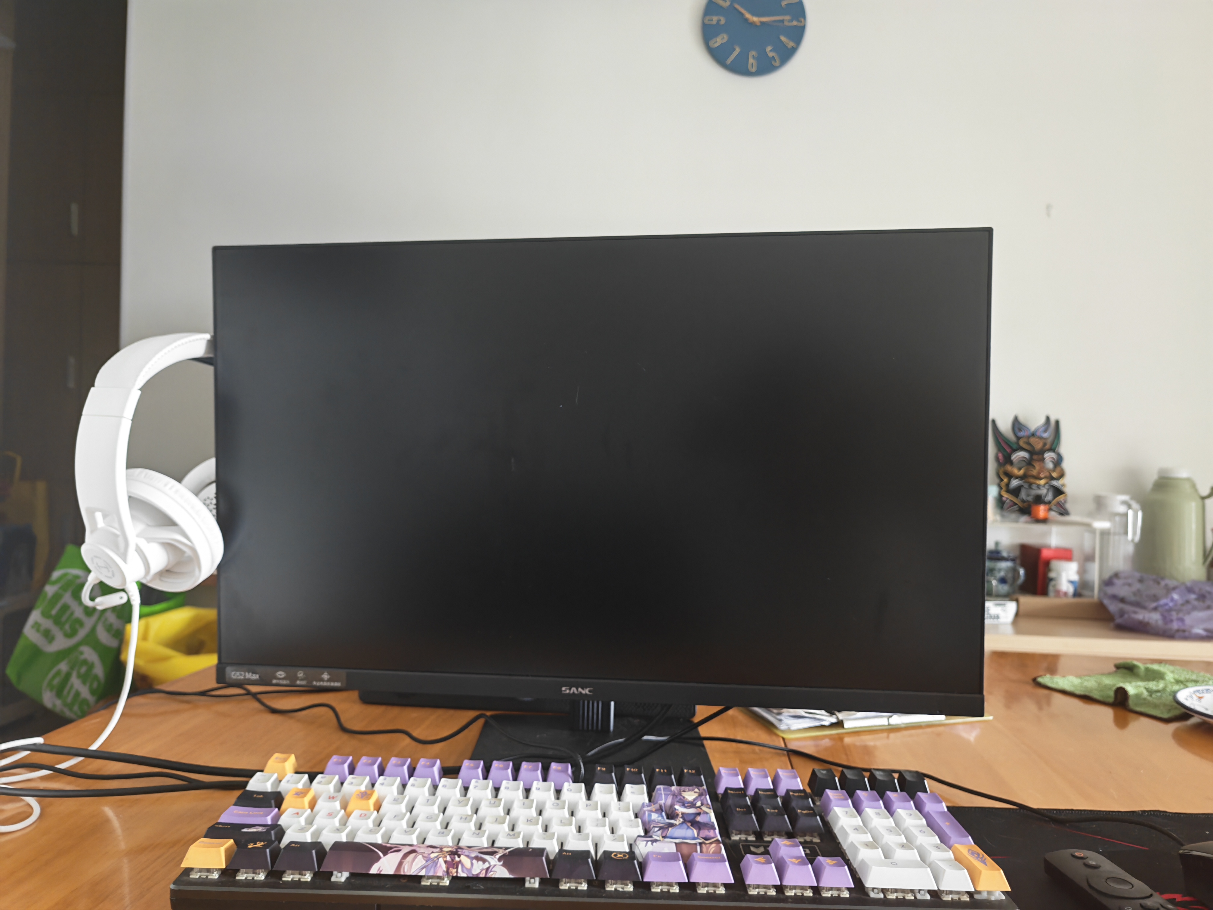 SANC盛色23.8英寸2K原生180Hz FastIPS显示器硬件低蓝光 小夜灯耳机挂架 电脑电竞屏幕 G52Max 实拍图